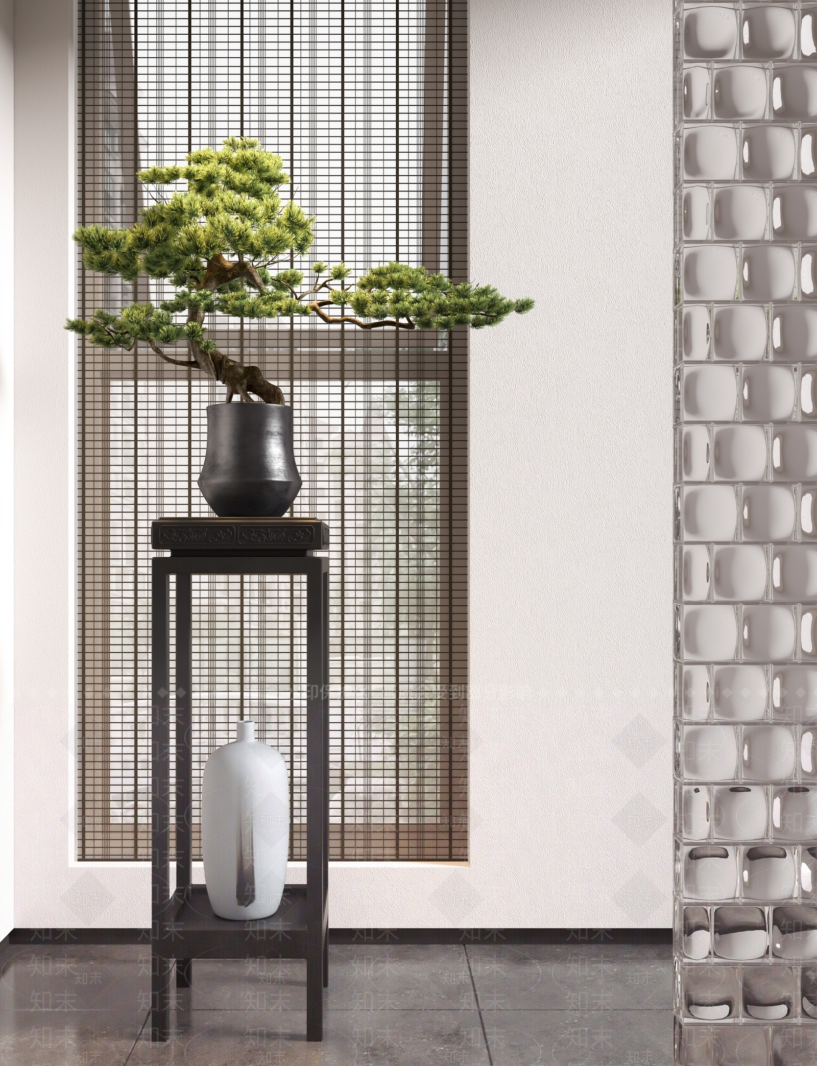 中式松树盆栽SU模型下载【ID:1122269089】