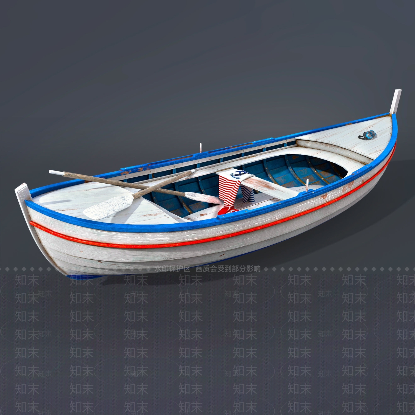 现代木船3D模型下载【ID:1122273823】
