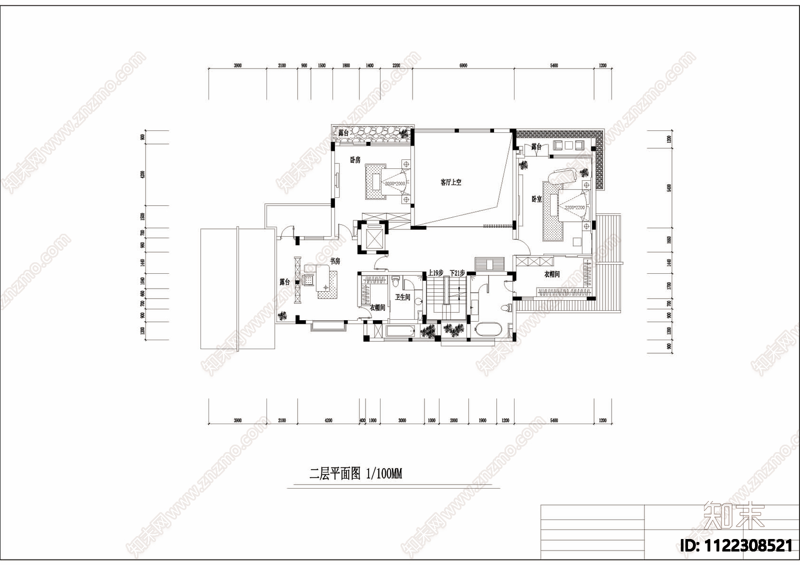 现代别墅装修设计cad施工图下载【ID:1122308521】