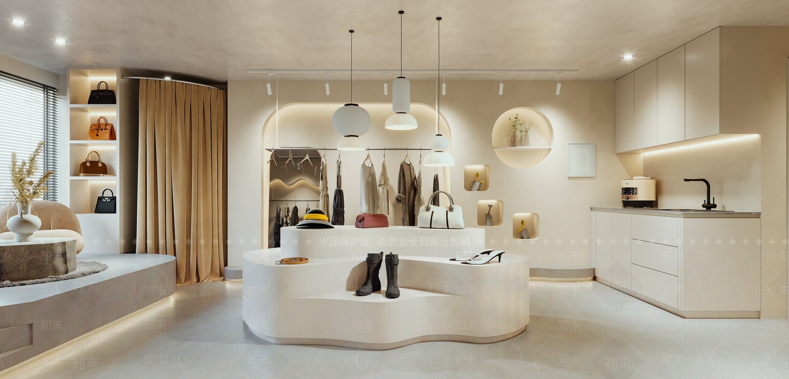 现代女装店3D模型下载【ID:1122318827】