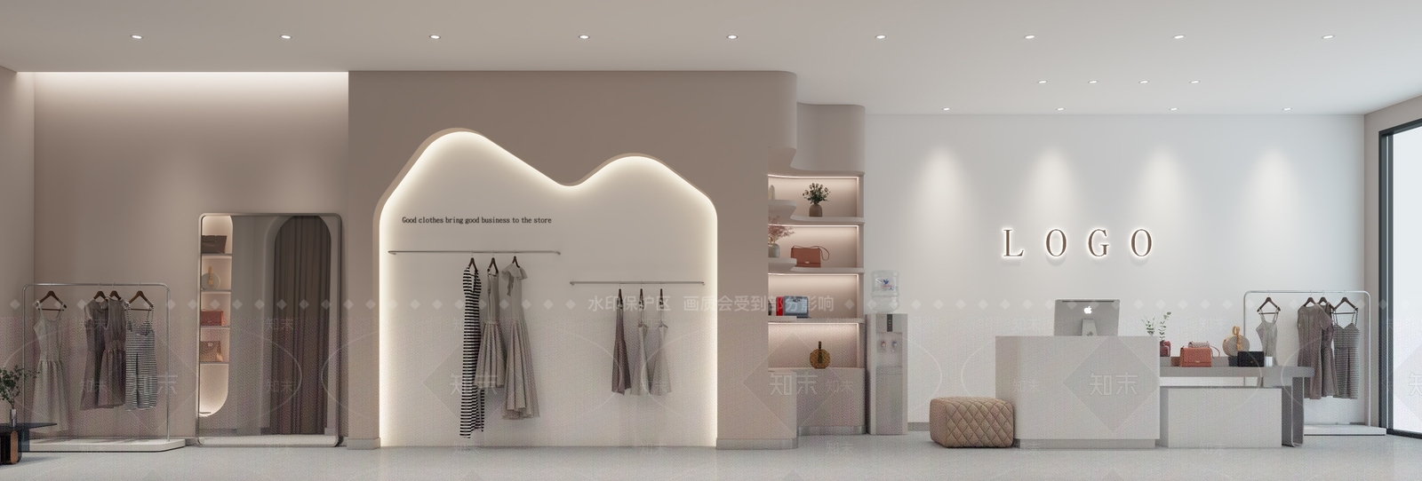 侘寂女装服装店3D模型下载【ID:1122322273】