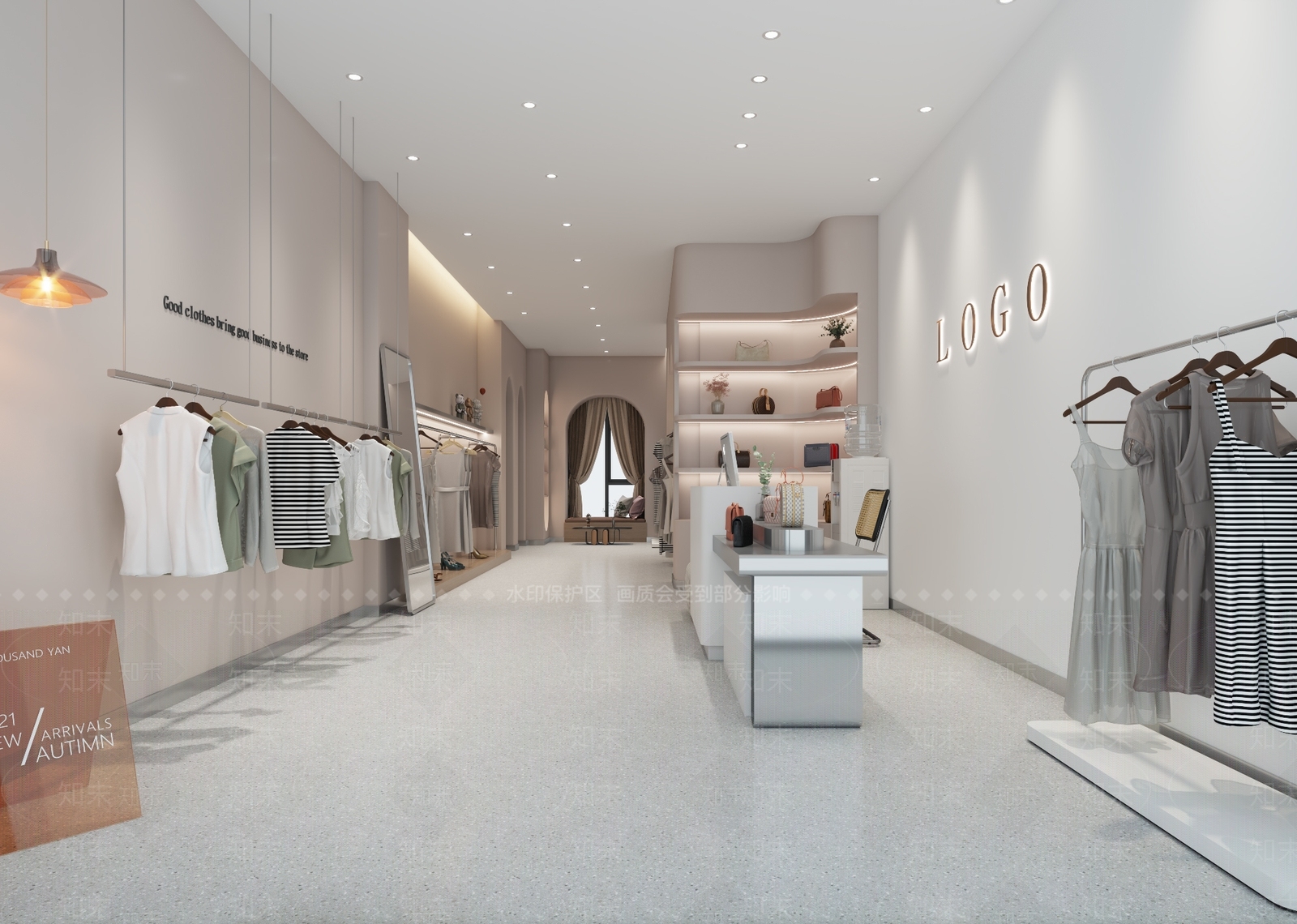 侘寂女装服装店3D模型下载【ID:1122322273】