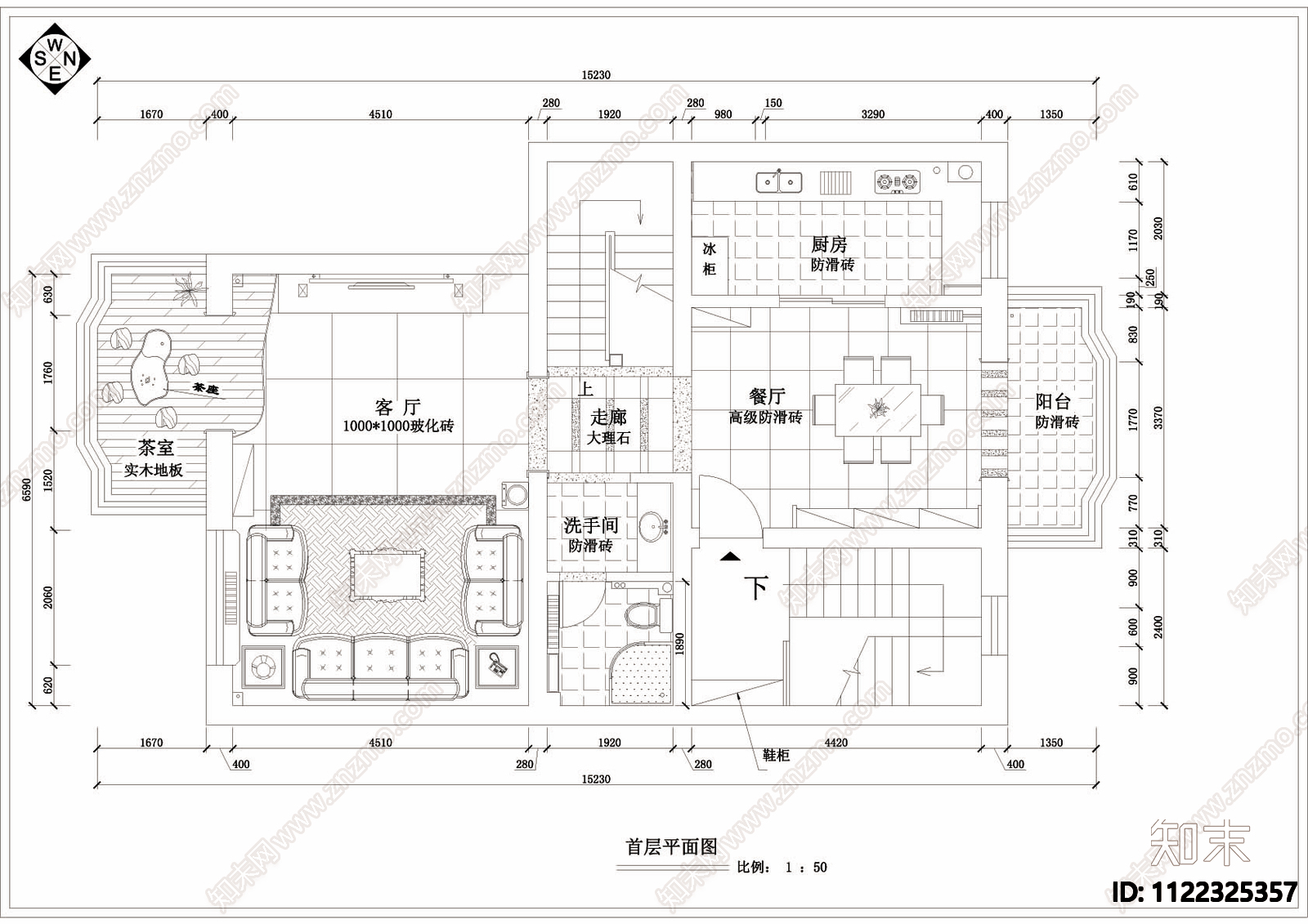 某花园别墅装修CAD详图cad施工图下载【ID:1122325357】