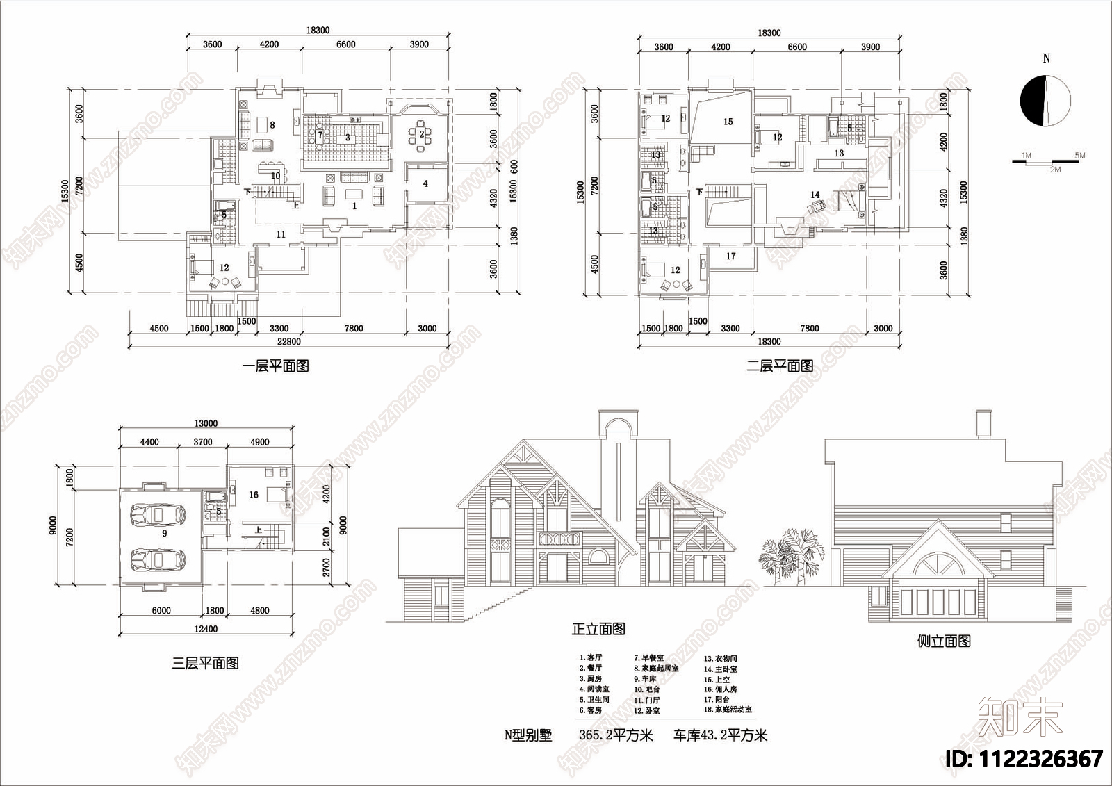 农村自建房图纸欧式别墅施工图下载【ID:1122326367】