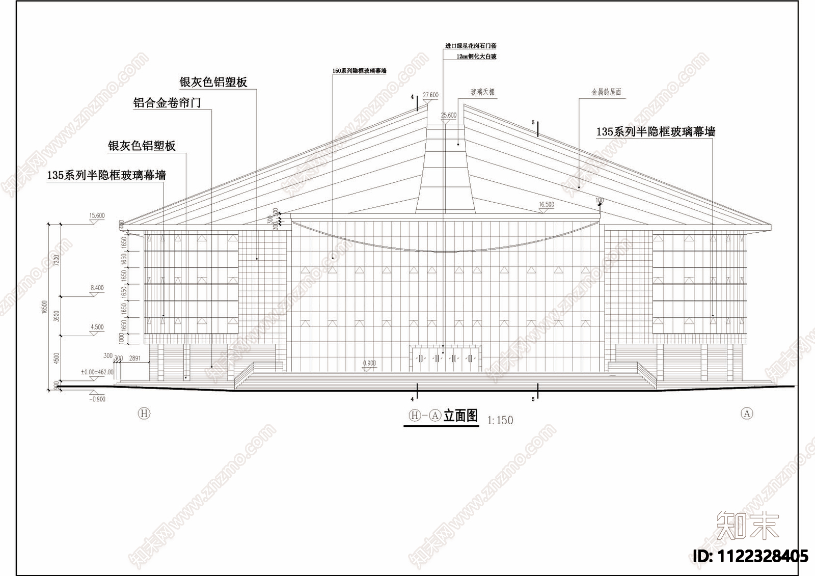 体育馆建筑CAD图cad施工图下载【ID:1122328405】