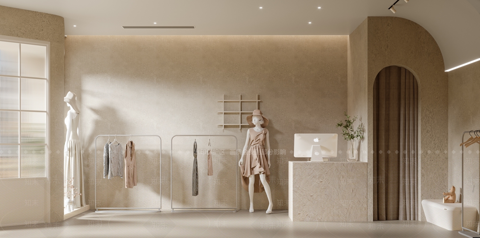 侘寂服装店3D模型下载【ID:1122336965】