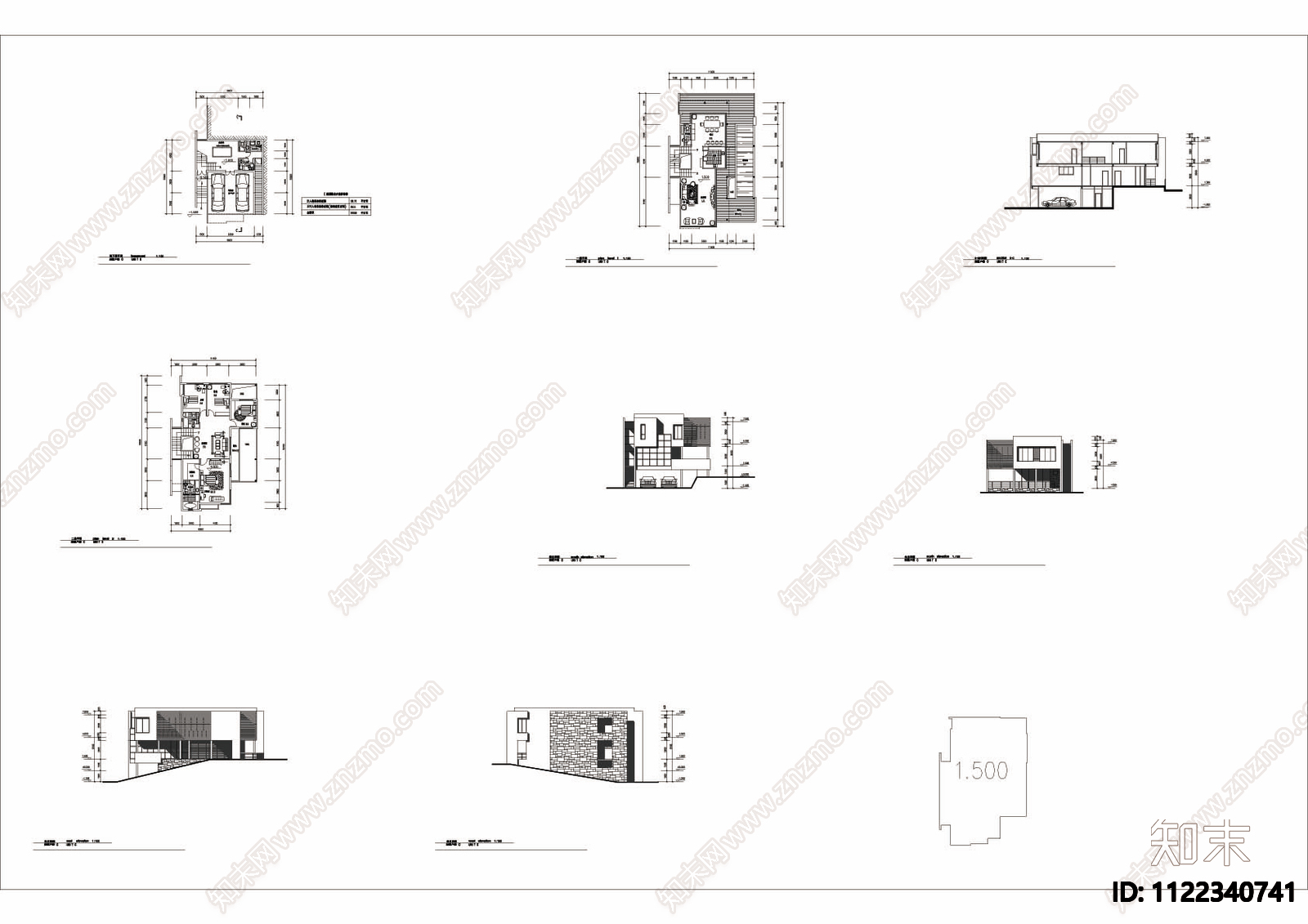 别墅房屋建筑施工图下载【ID:1122340741】