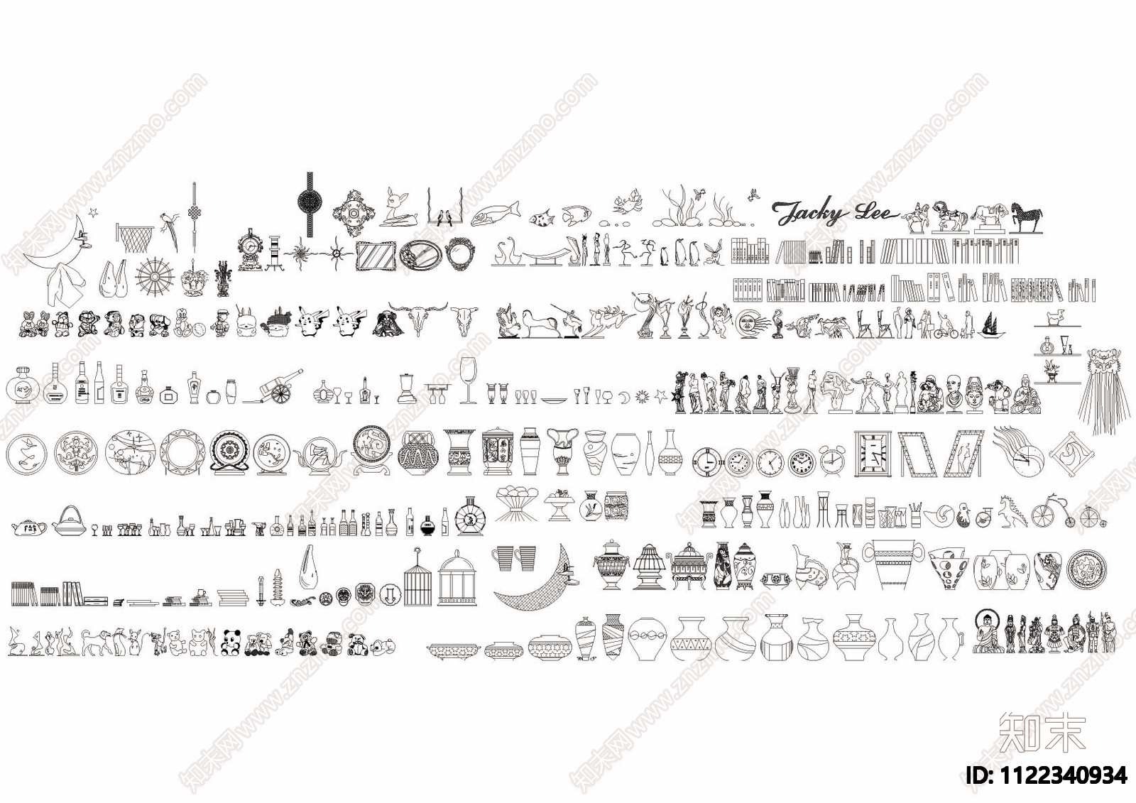 工艺品摆设装饰施工图下载【ID:1122340934】