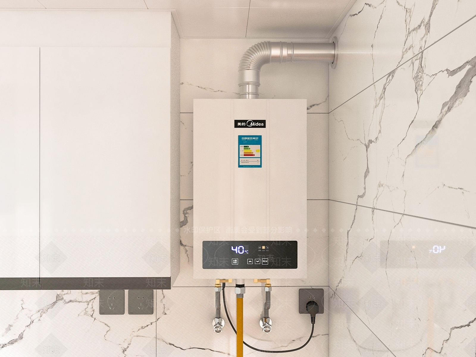 燃气热水器阀门管道SU模型下载【ID:1122353714】