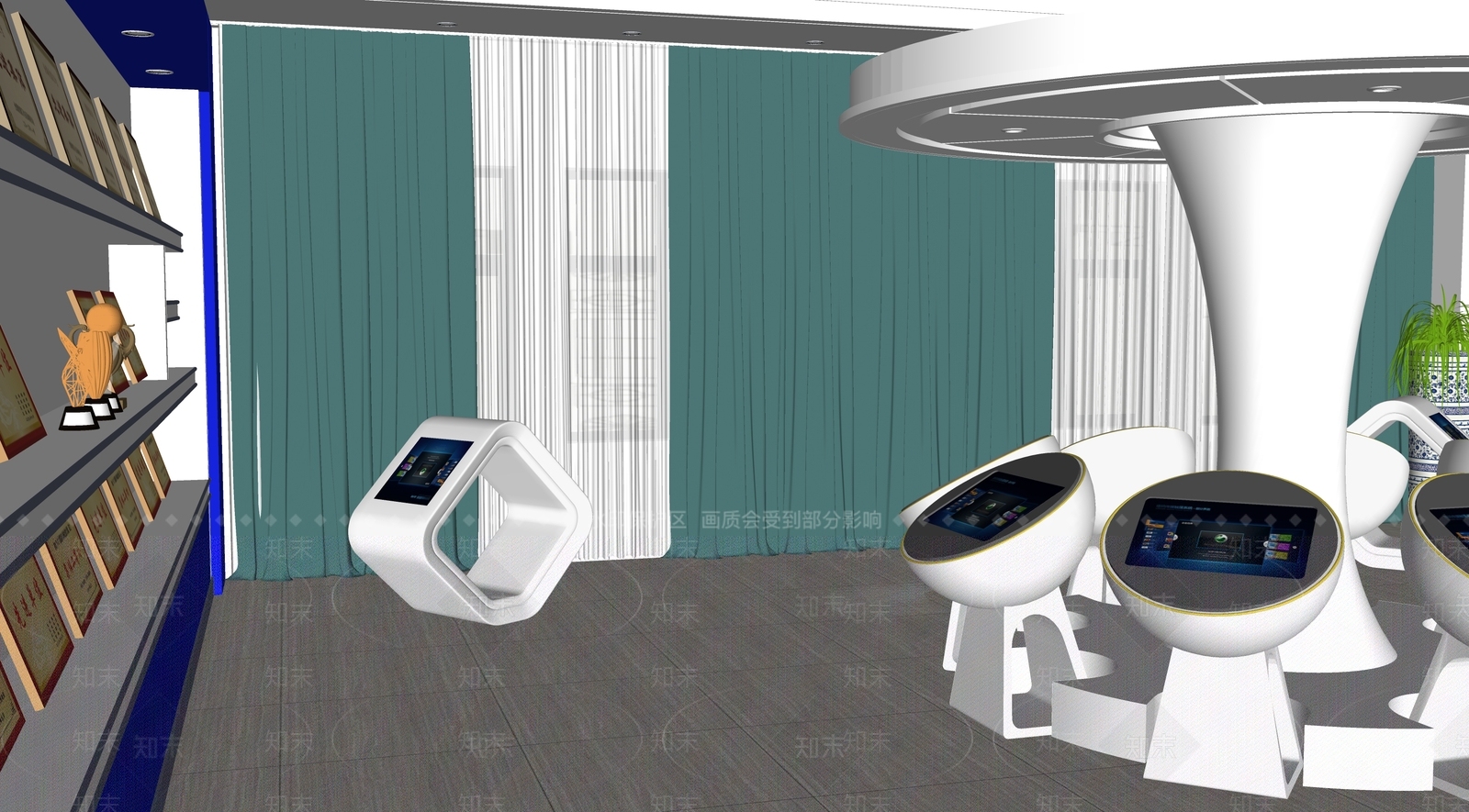 现代海关史陈列室SU模型下载【ID:1122363284】