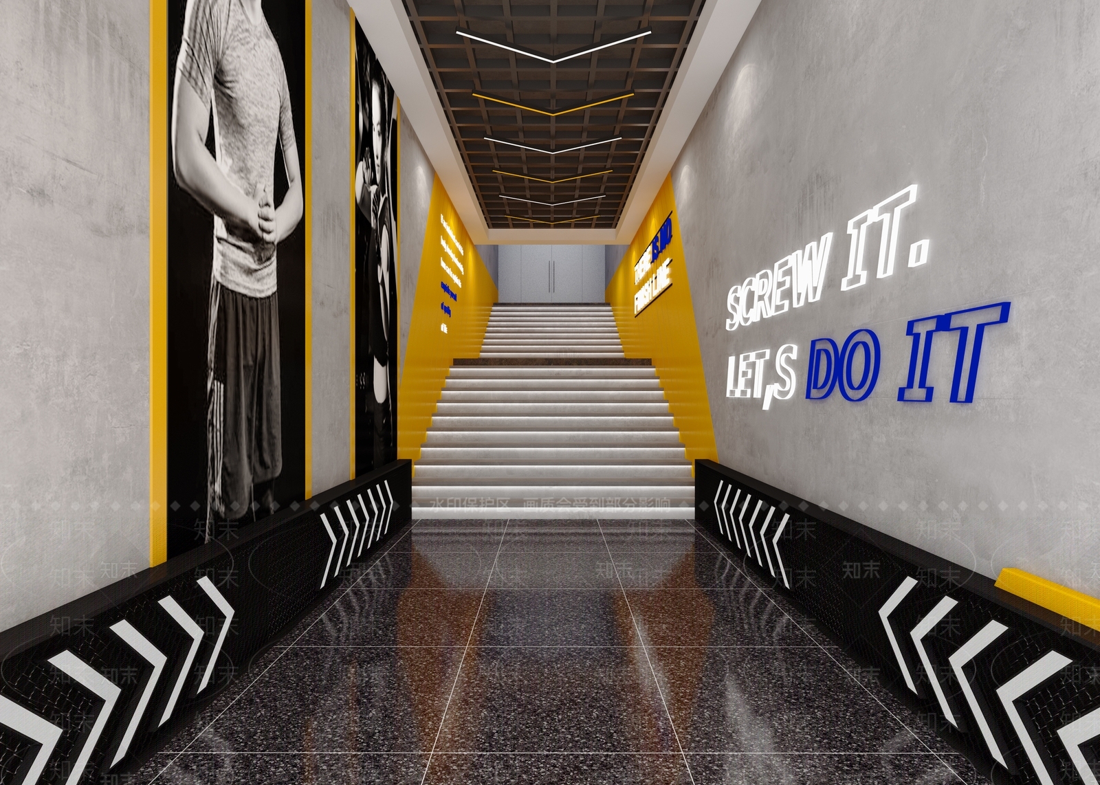 现代健身房3D模型下载【ID:1122394845】