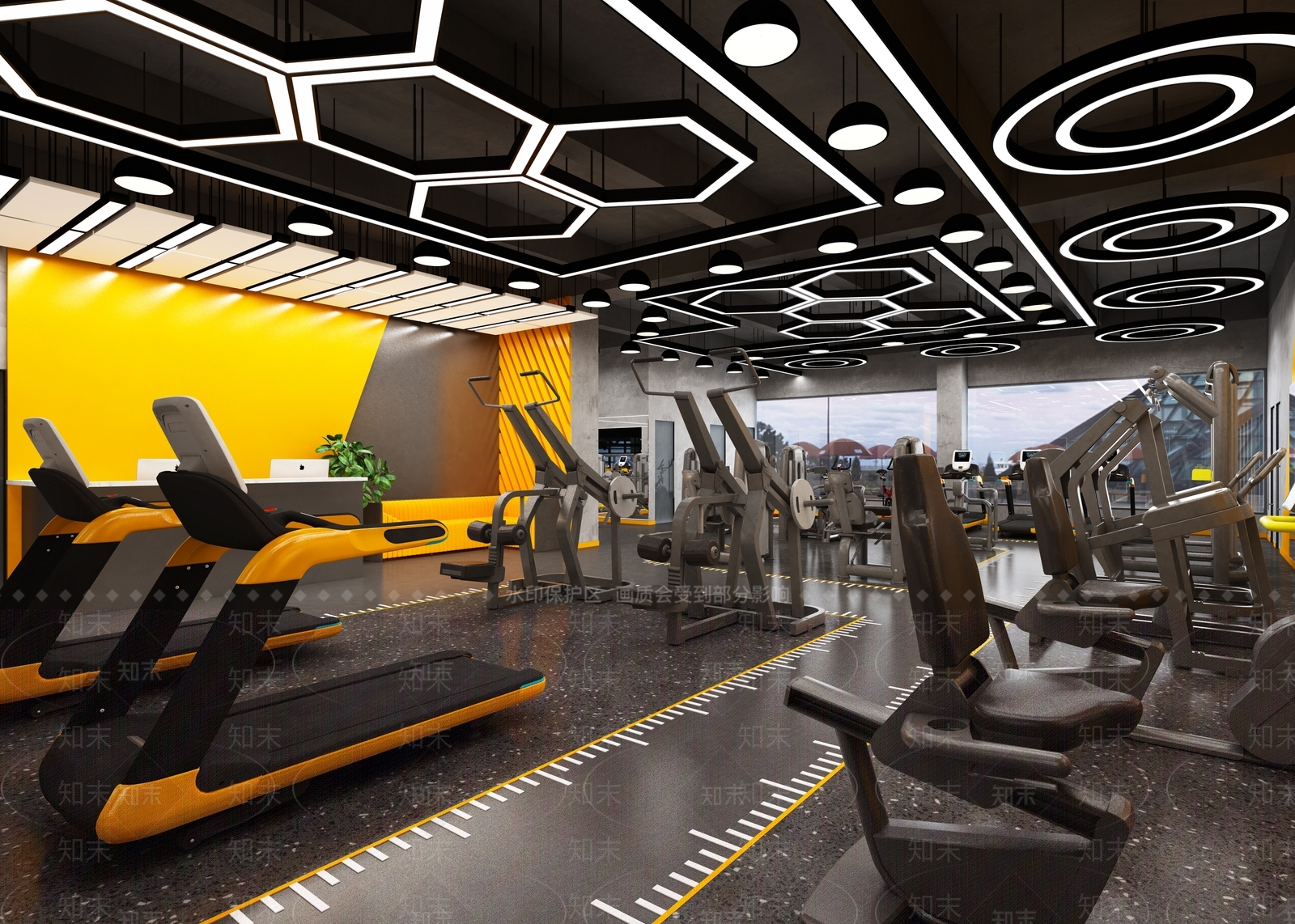 现代健身房3D模型下载【ID:1122394845】