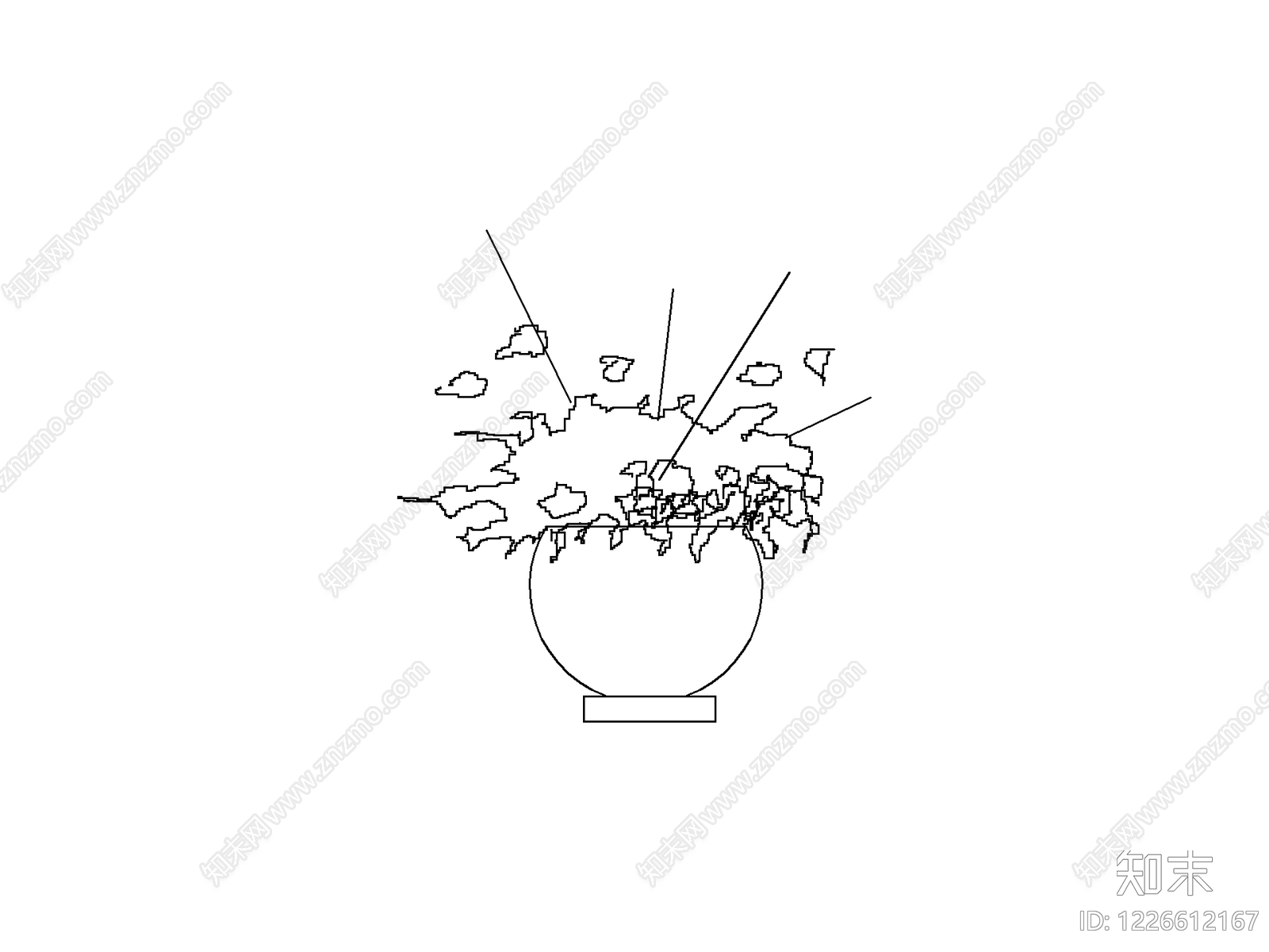 现代灌木种植CAD图纸