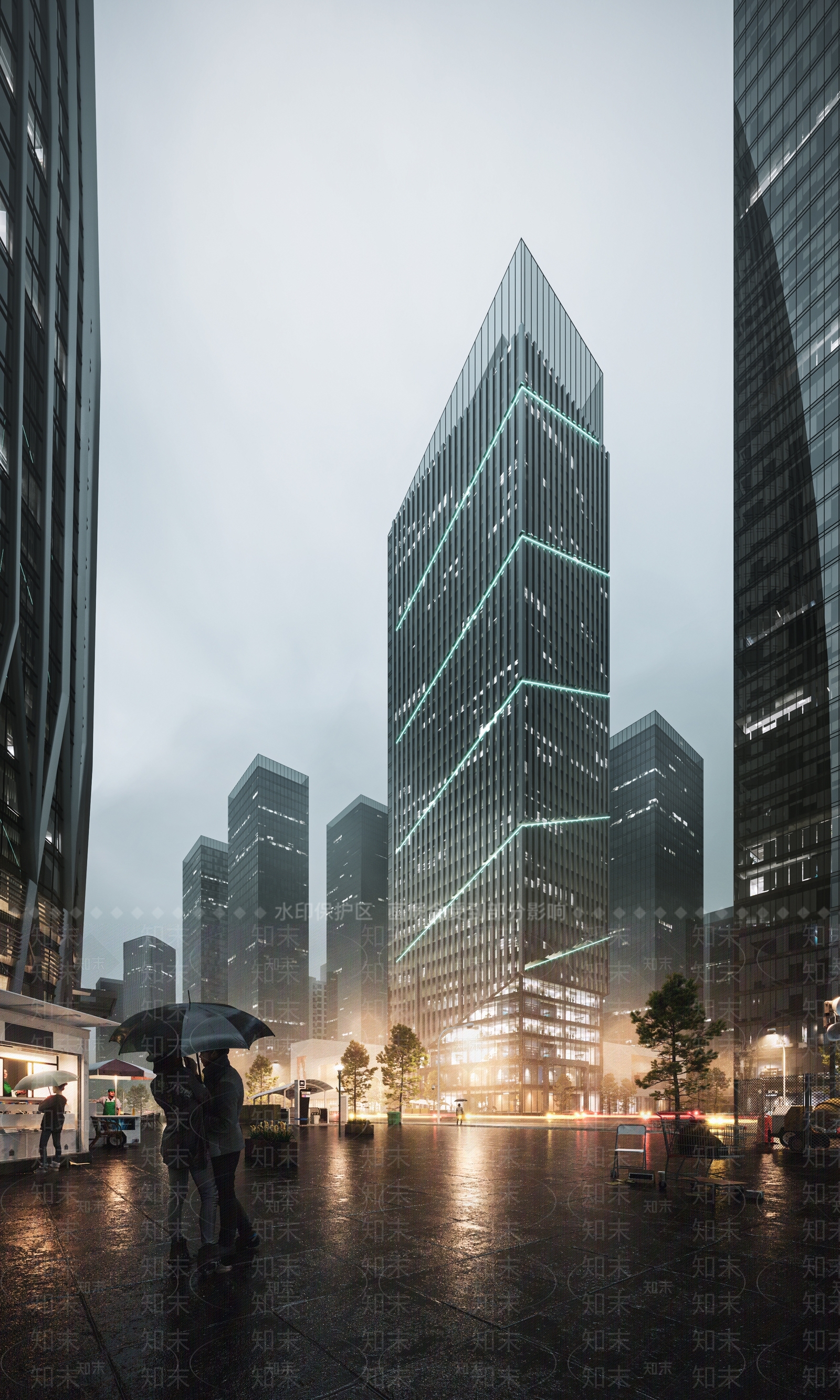 现代办公楼3D模型下载【ID:1122436491】