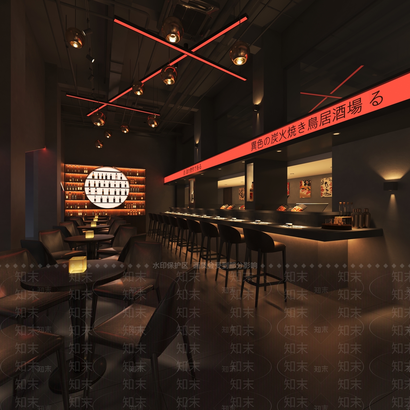 日式烧烤店3D模型下载【ID:1122439418】
