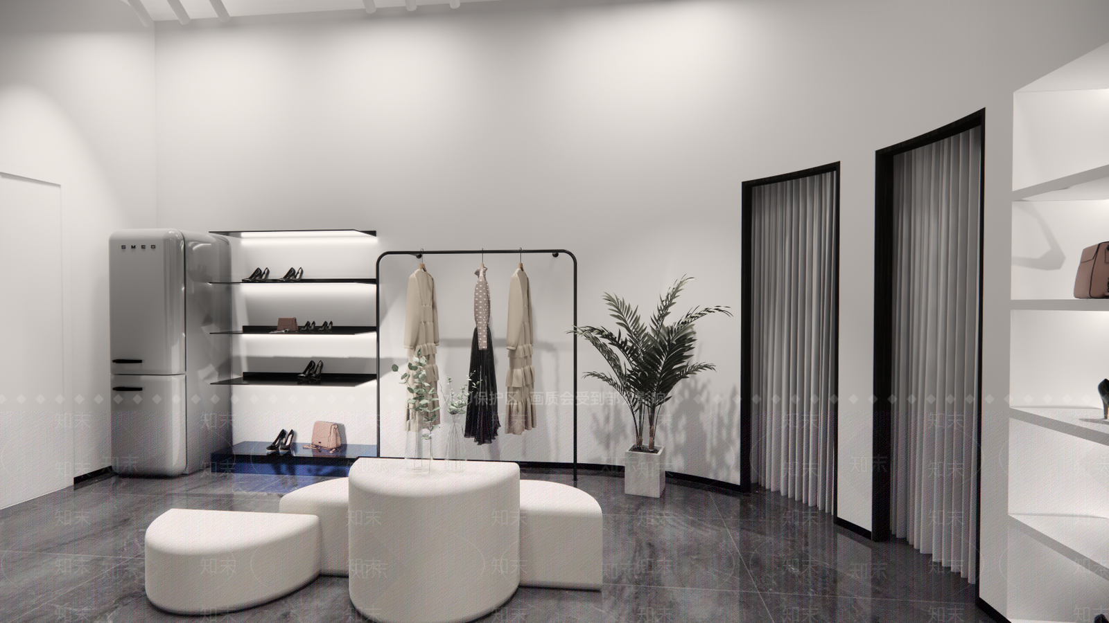 现代服装店SU模型下载【ID:1122446413】