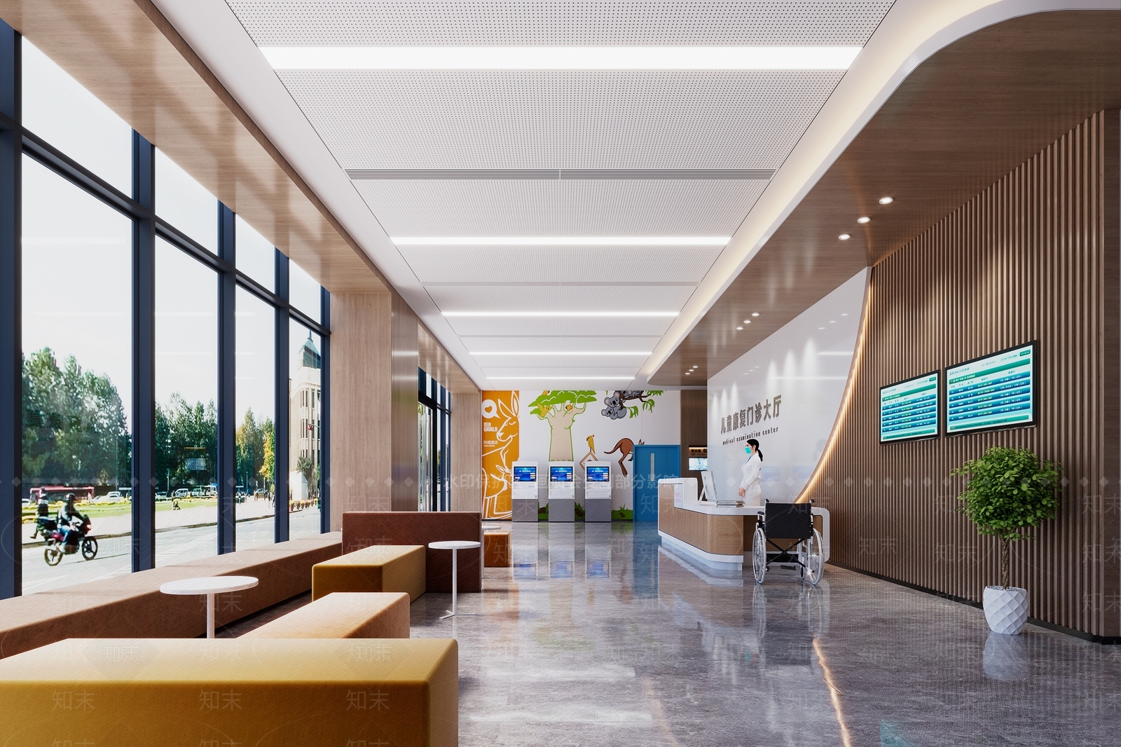 现代儿童诊所大厅3D模型下载【ID:1122449357】