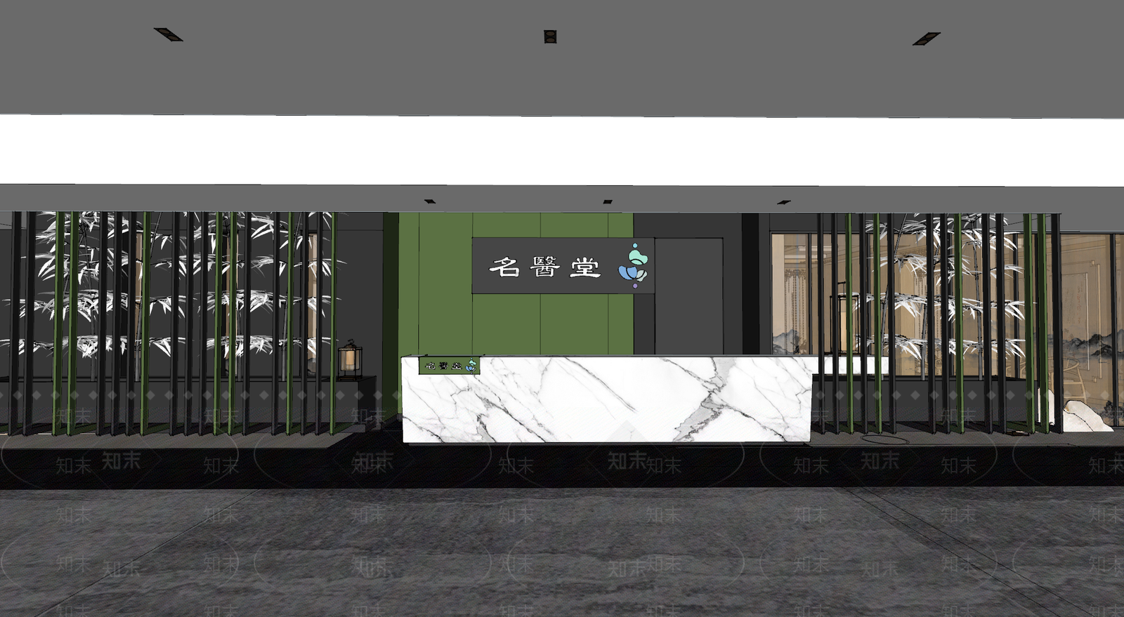现代医院导视系统SU模型下载【ID:1122454590】