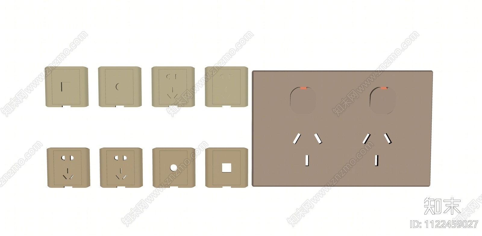 现代插座SU模型下载【ID:1122459027】