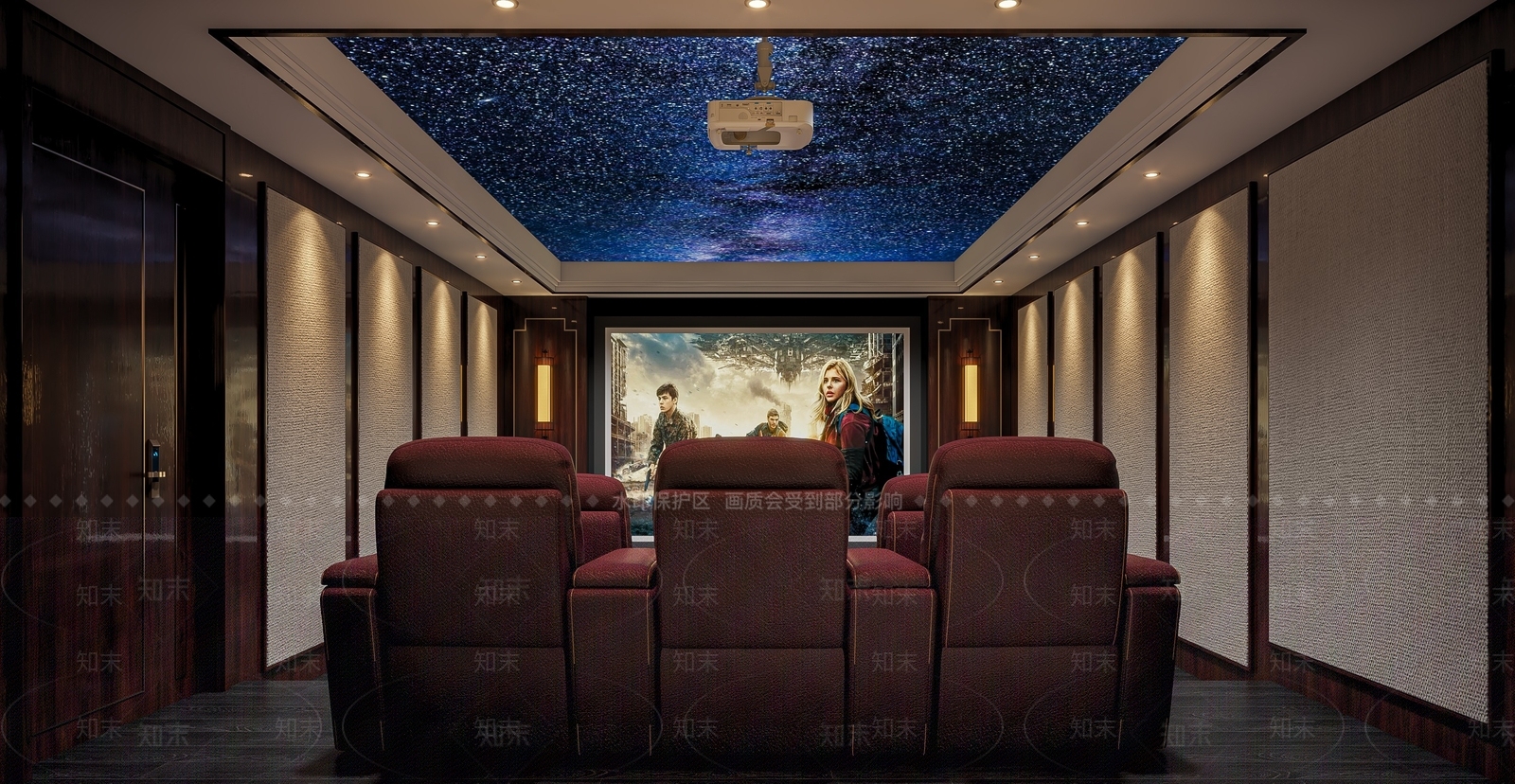 新中式影音室3D模型下载【ID:1122459914】