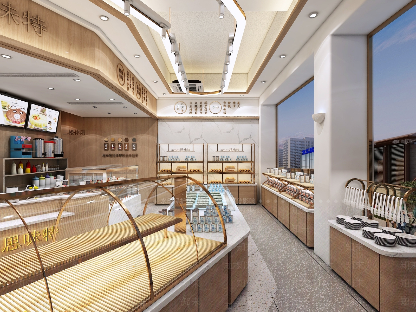 现代甜品面包店3D模型下载【ID:1122461230】