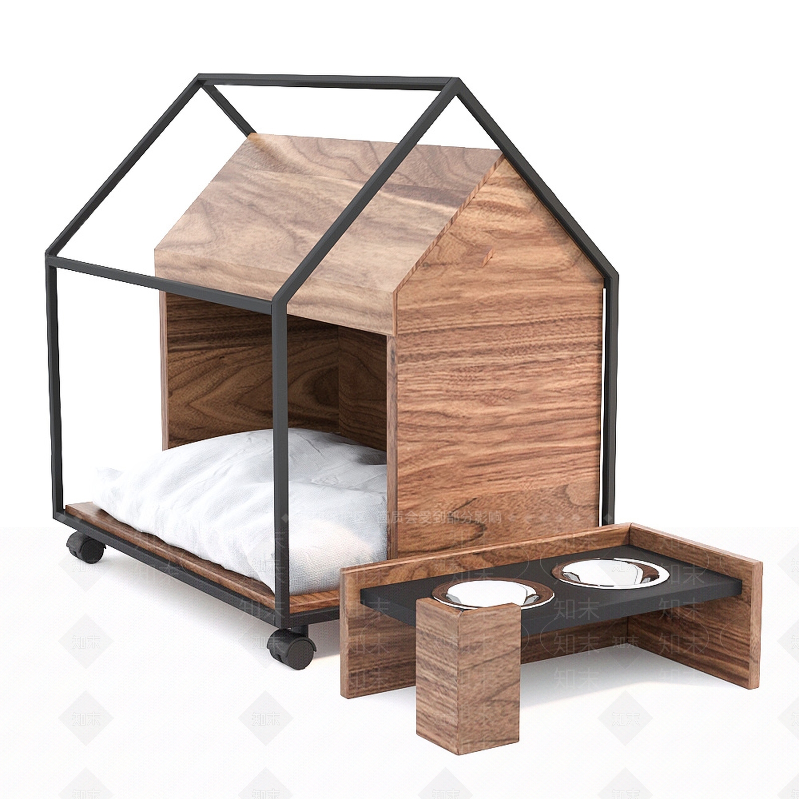 简约狗舍狗屋狗窝犬舍SU模型下载【ID:1122480607】