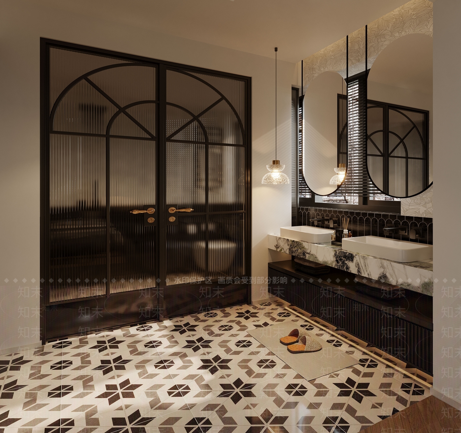 欧式古典卫生间3D模型下载【ID:1122493788】