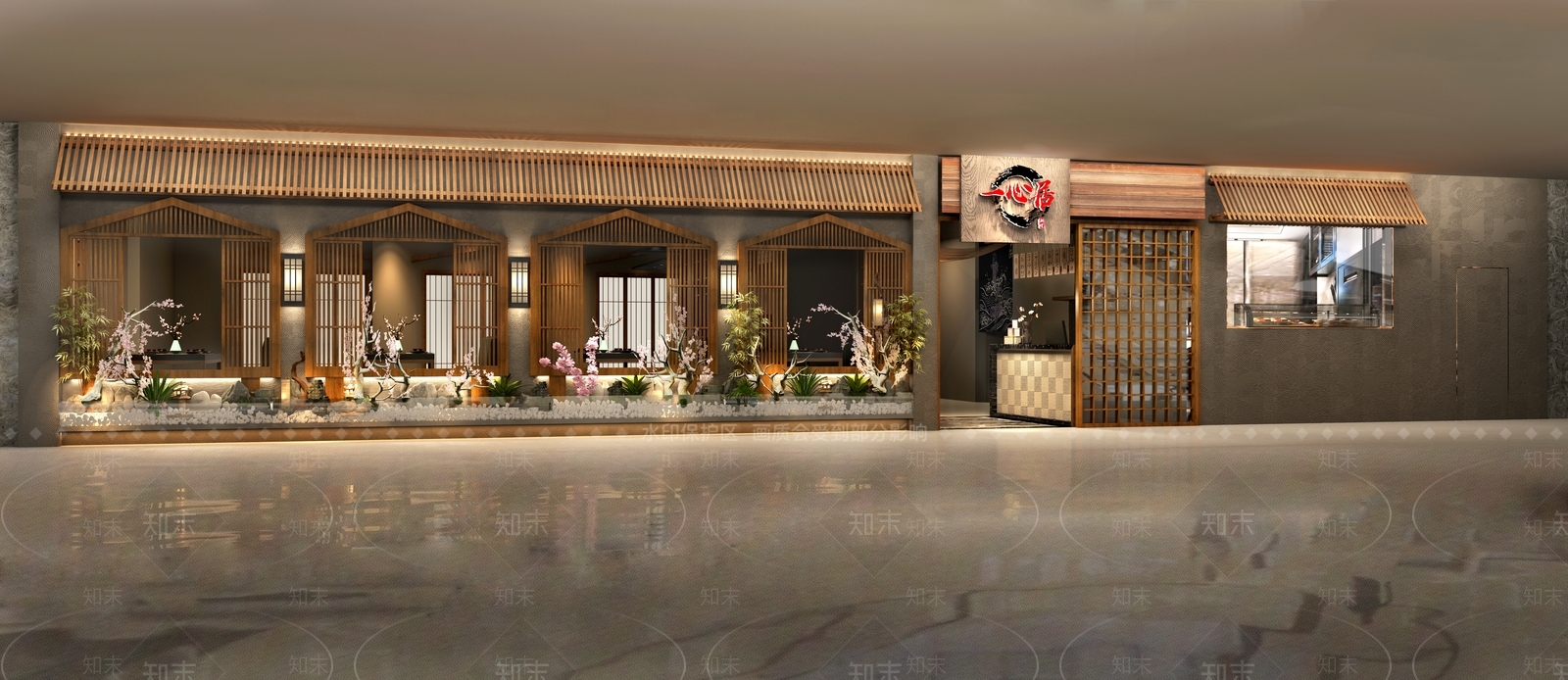 日式寿司店3D模型下载【ID:1122494248】