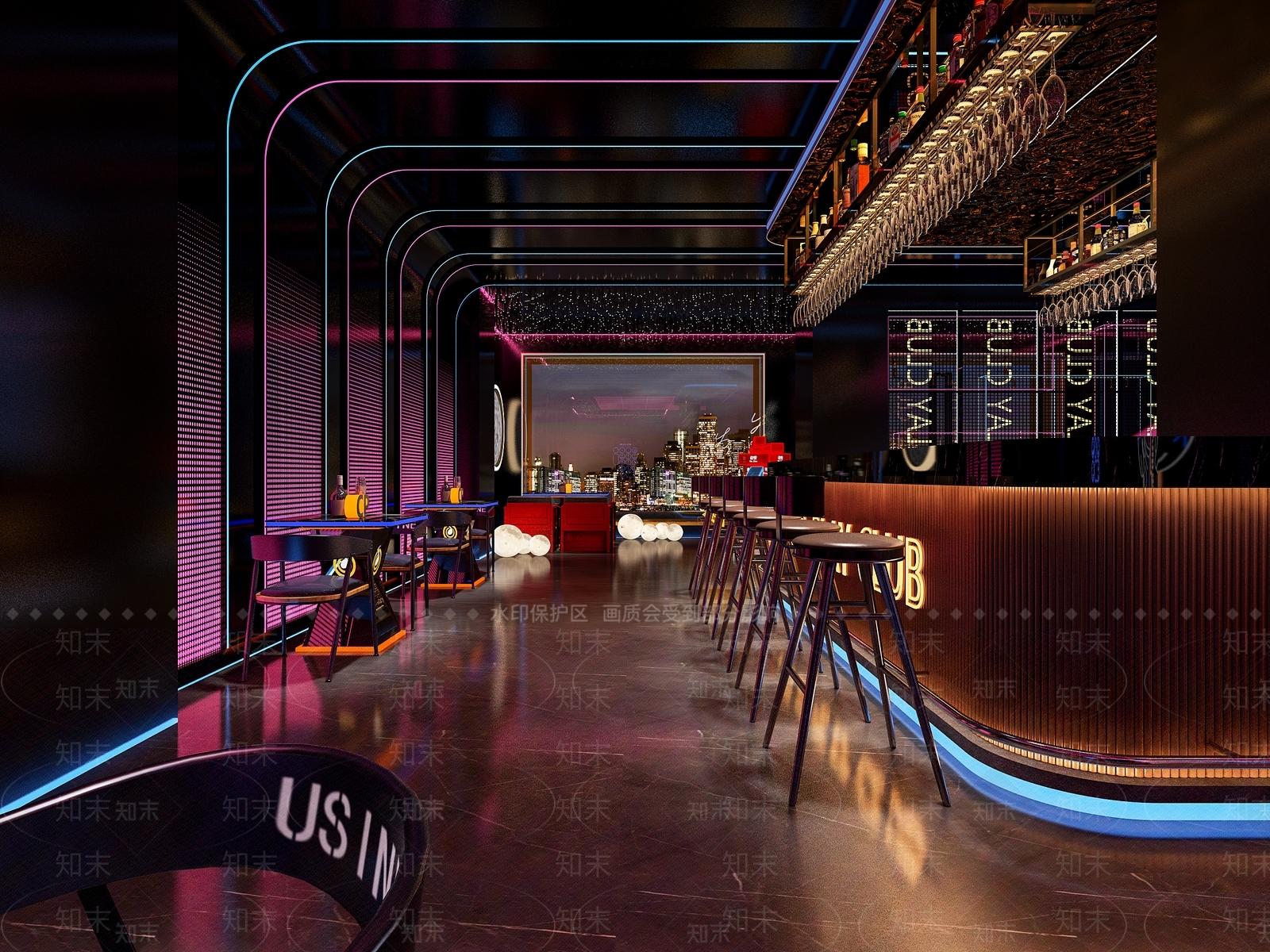 现代酒吧3D模型下载【ID:1122497164】