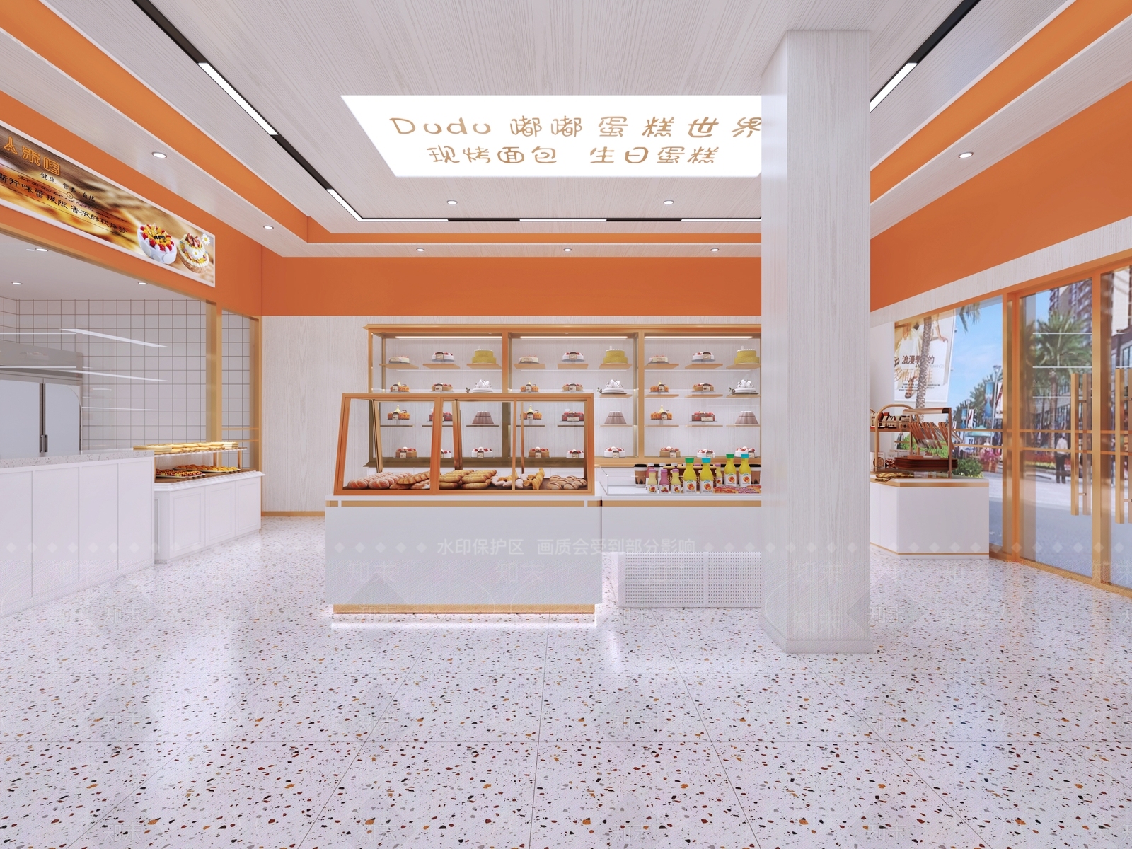现代甜品面包店3D模型下载【ID:1122509700】