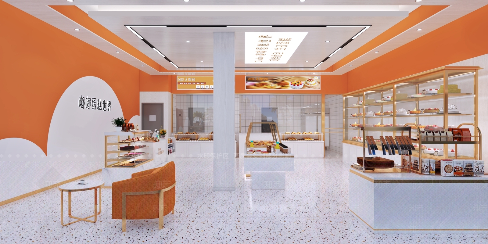 现代甜品面包店3D模型下载【ID:1122509700】