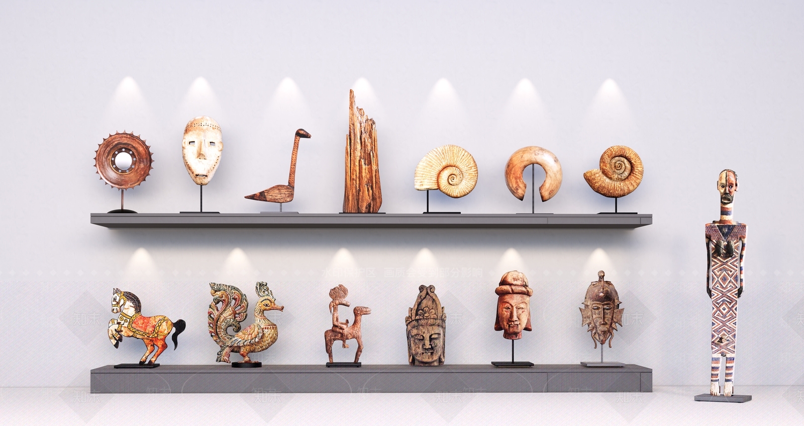 侘寂唐卡佛像摆件SU模型下载【ID:1122680984】