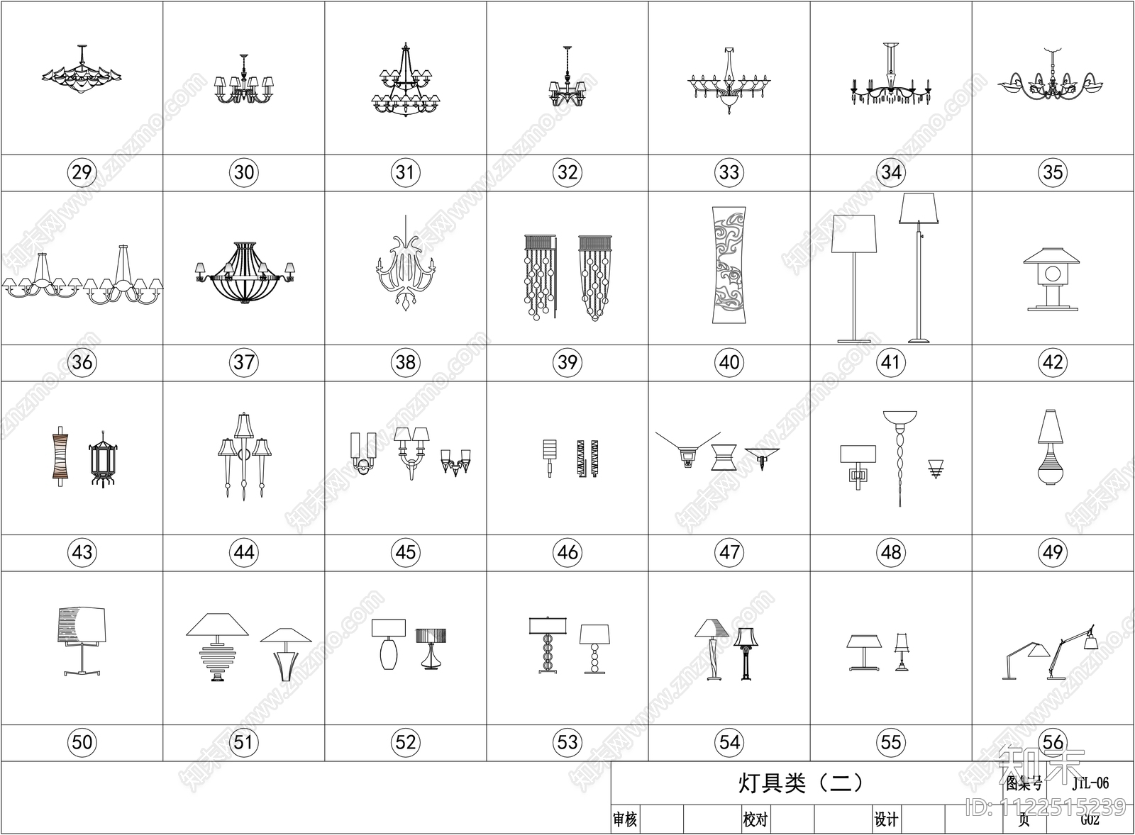 金螳螂厨房设备灯具cad施工图下载【ID:1122515239】