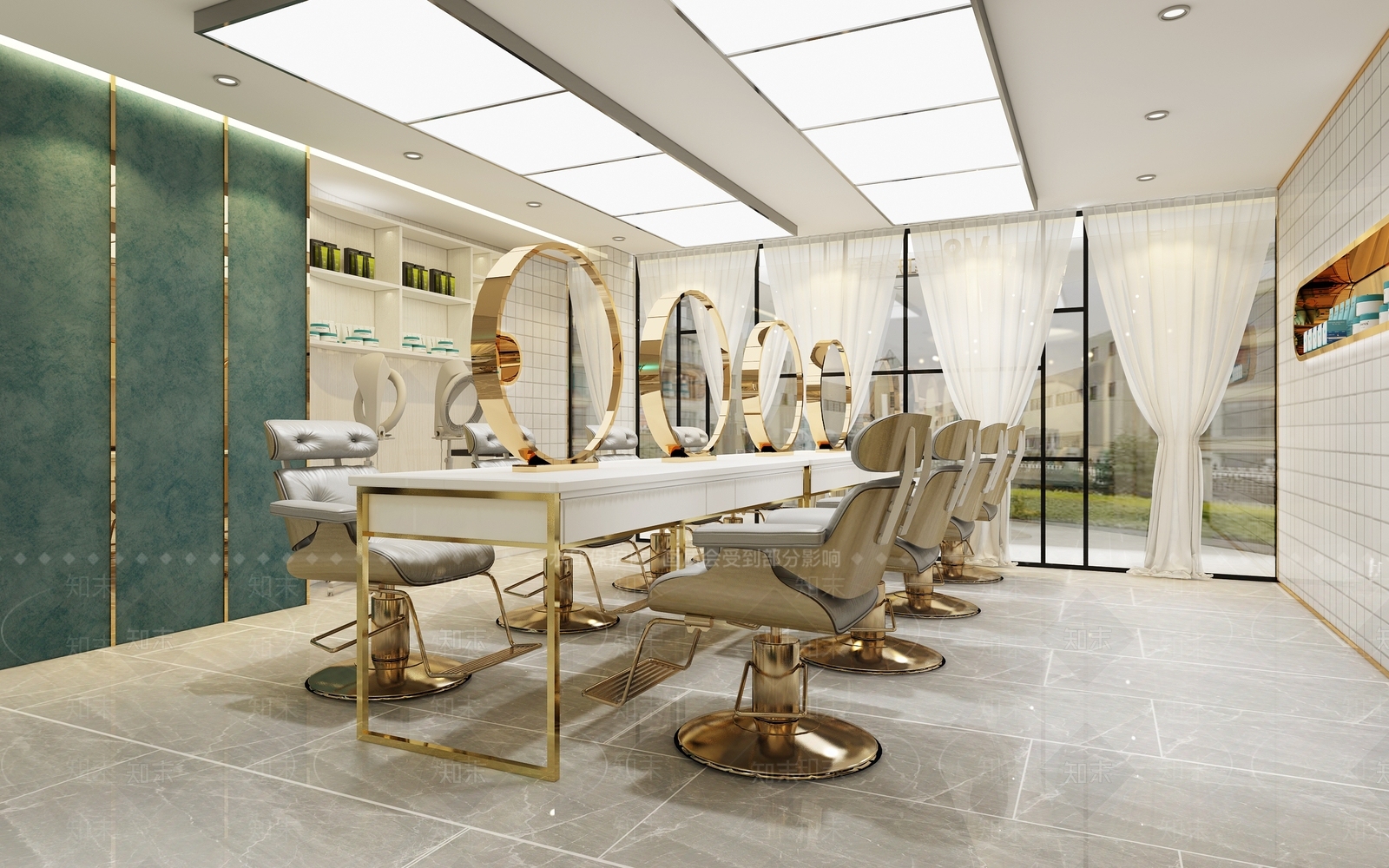 现代美发店3D模型下载【ID:1122538656】