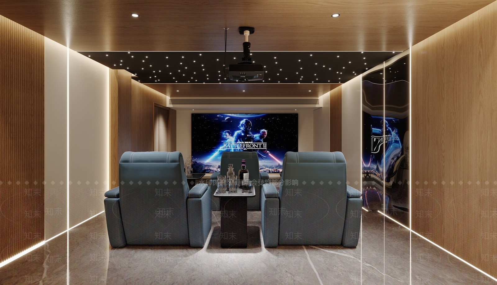 现代影音室3D模型下载【ID:1122539488】