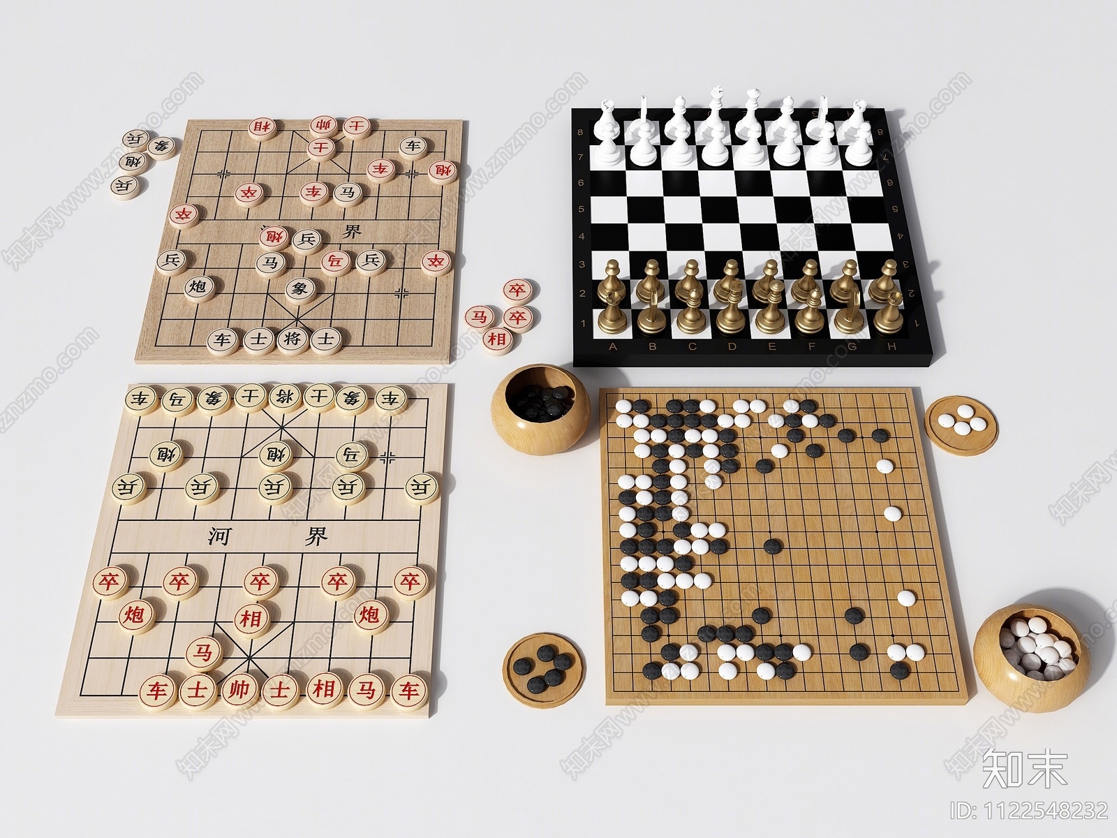 现代象棋3D模型下载【ID:1122548232】