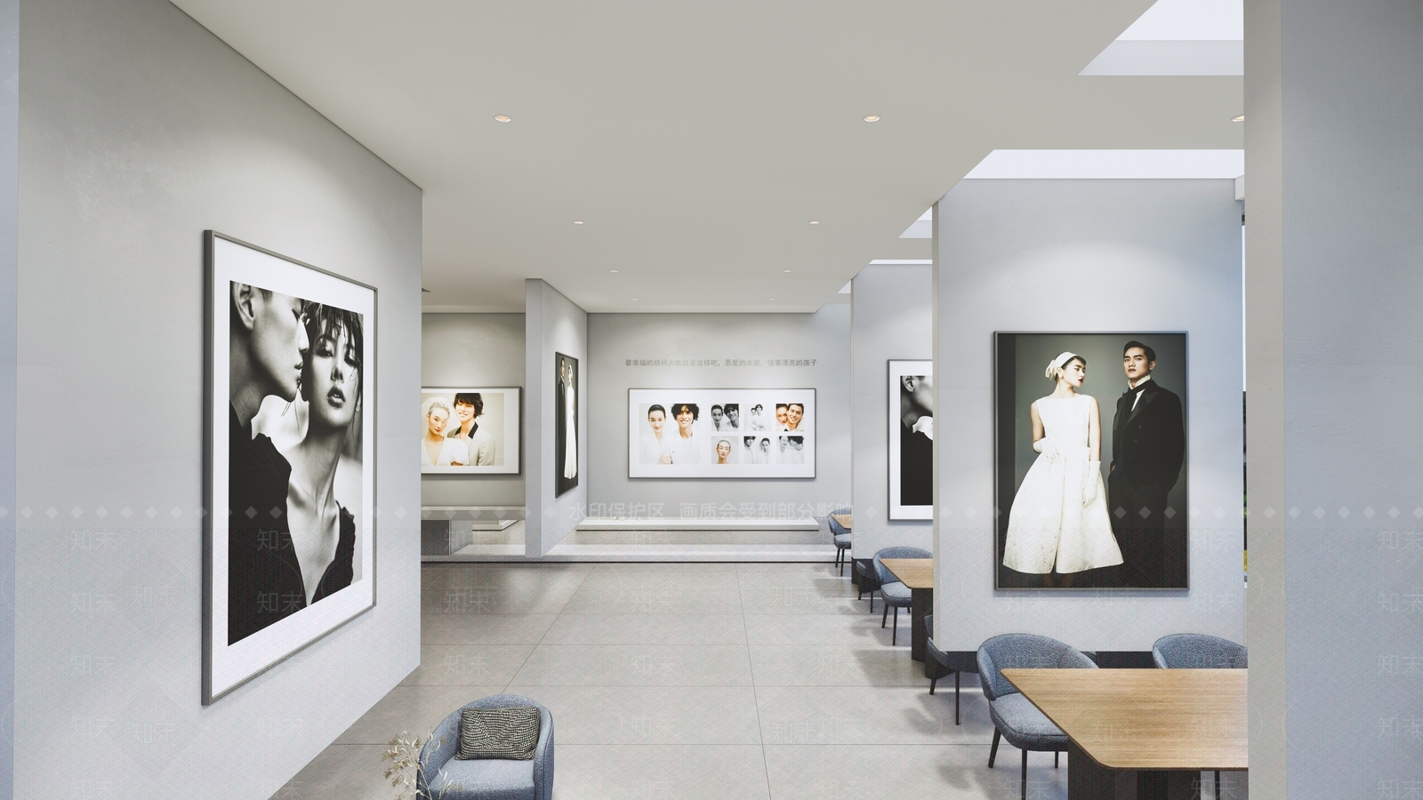 现代婚纱摄影店SU模型下载【ID:1122560895】