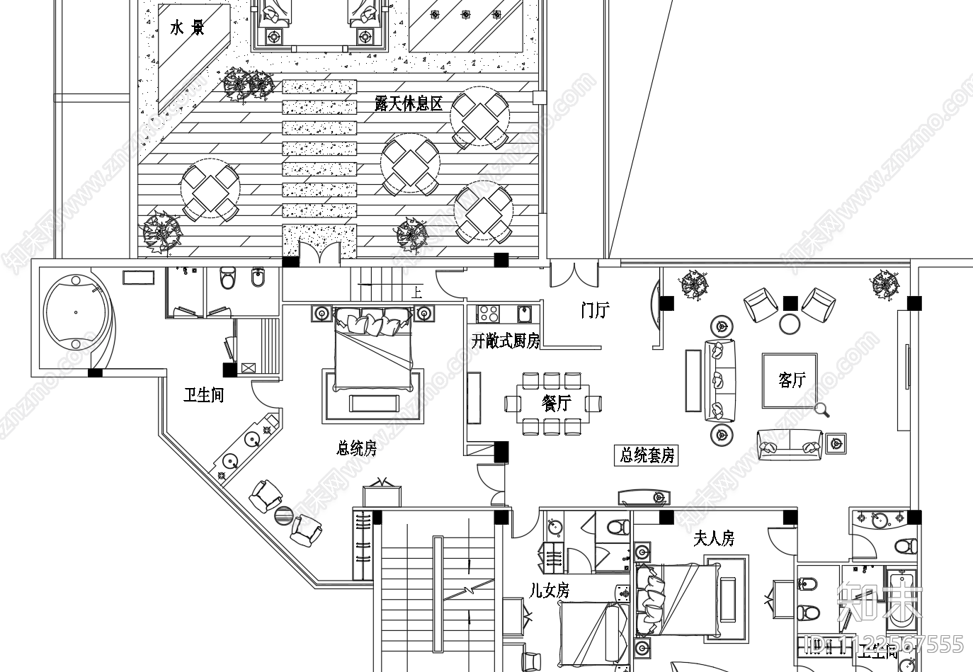 现代总统设计cad施工图下载【ID:1122567555】