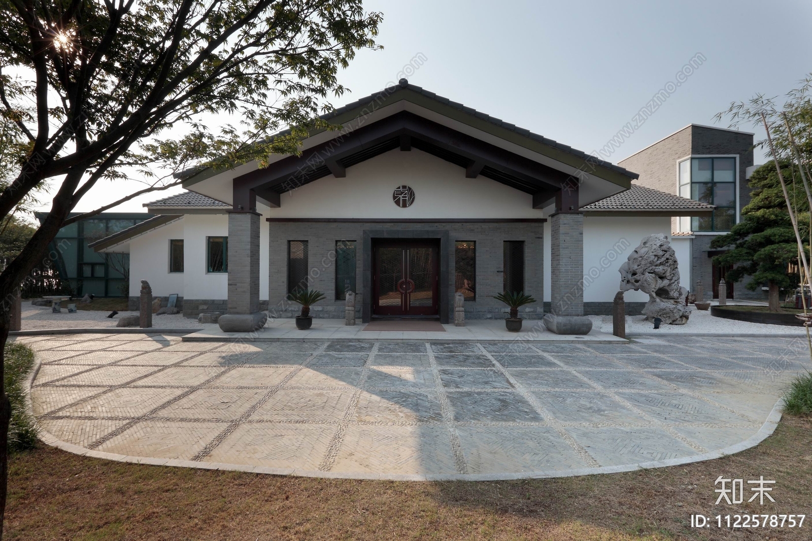 新中式常熟昆澄湖会所cad施工图下载【ID:1122578757】