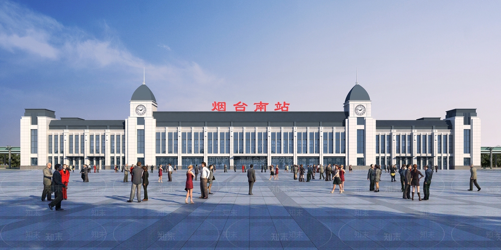 简欧火车站SU模型下载【ID:1122586686】