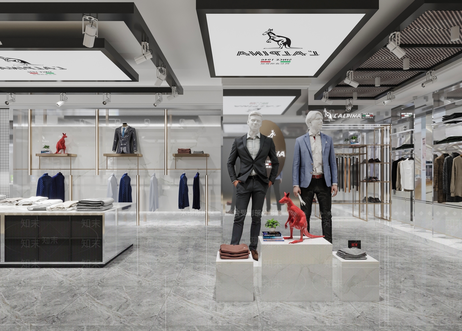 现代服装店3D模型下载【ID:1122589362】