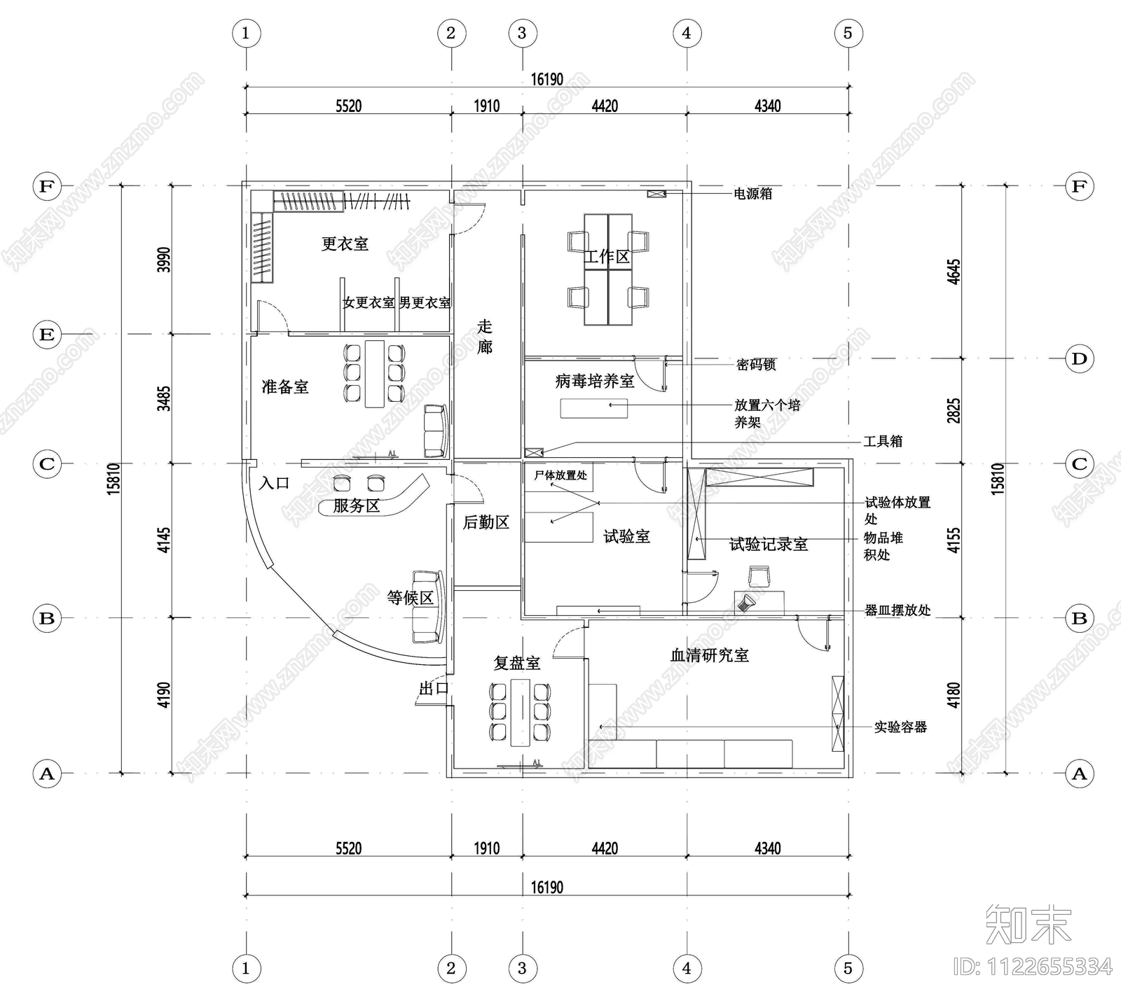 现代密室室内潮玩平面图施工图下载【ID:1122655334】