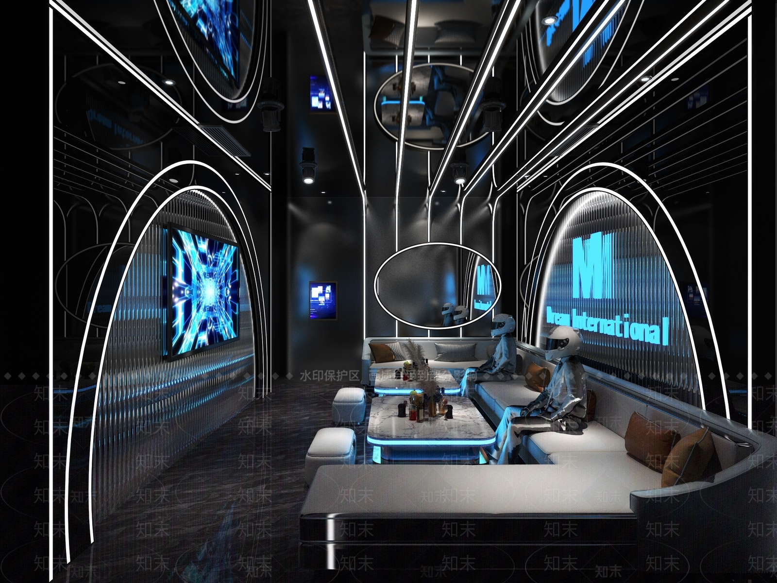 现代KTV包间3D模型下载【ID:1122608424】