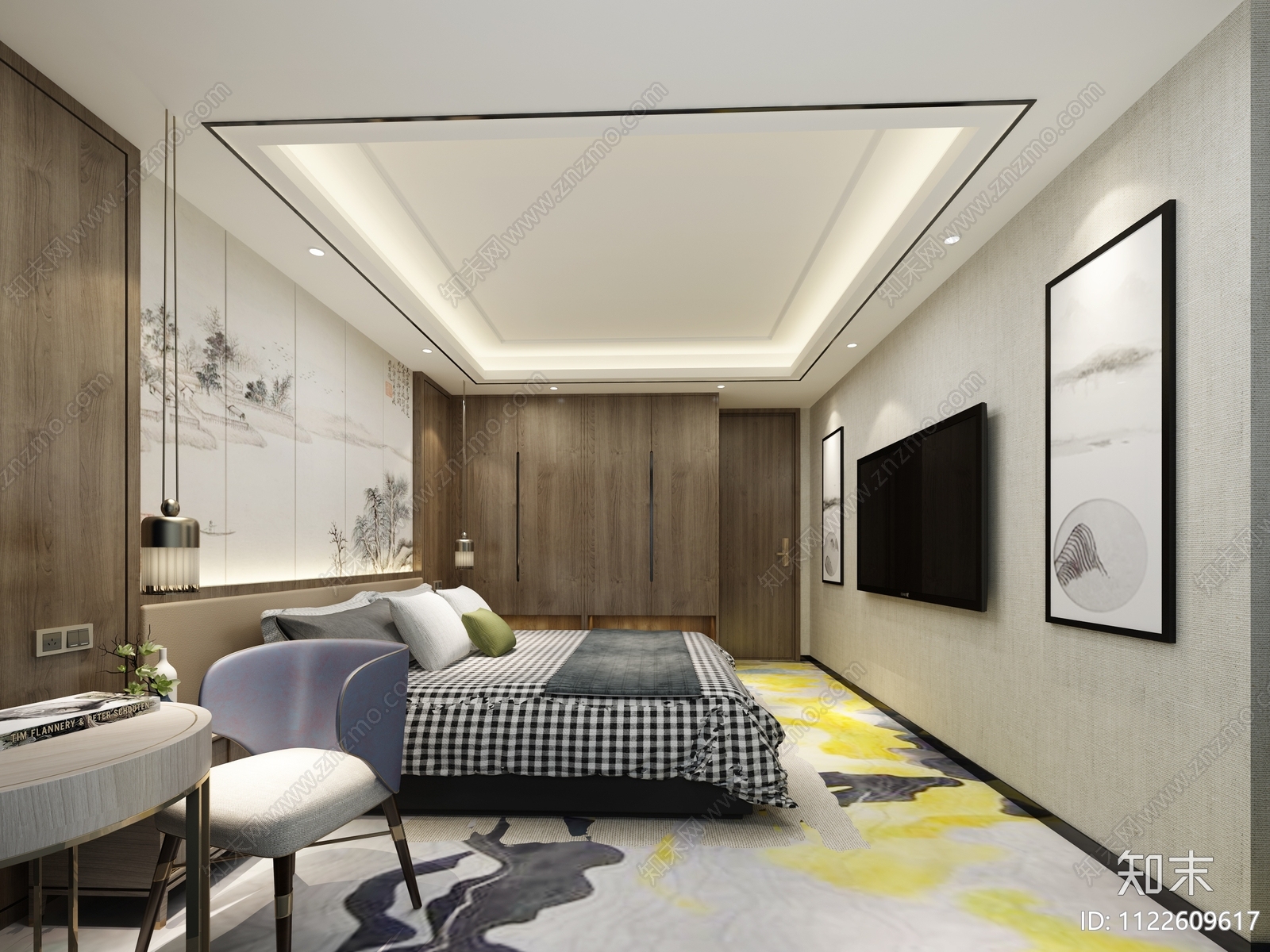 现代办公室室内施工设计cad施工图下载【ID:1122609617】