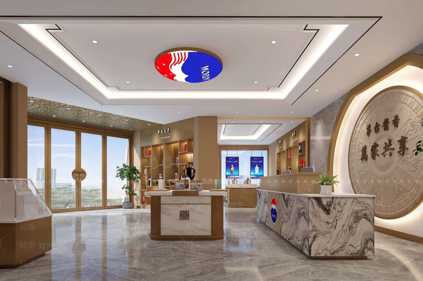 现代烟酒店3D模型下载【ID:1122610065】