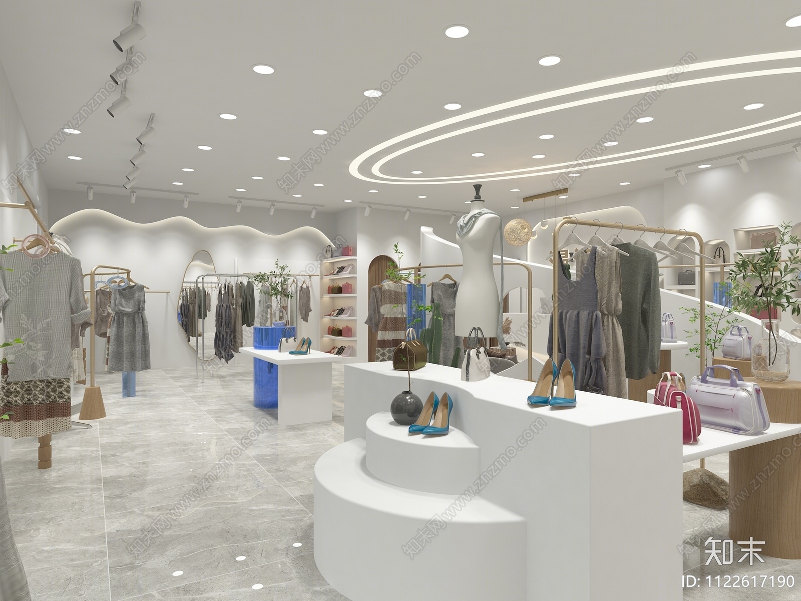 现代服装店3D模型下载【ID:1122617190】