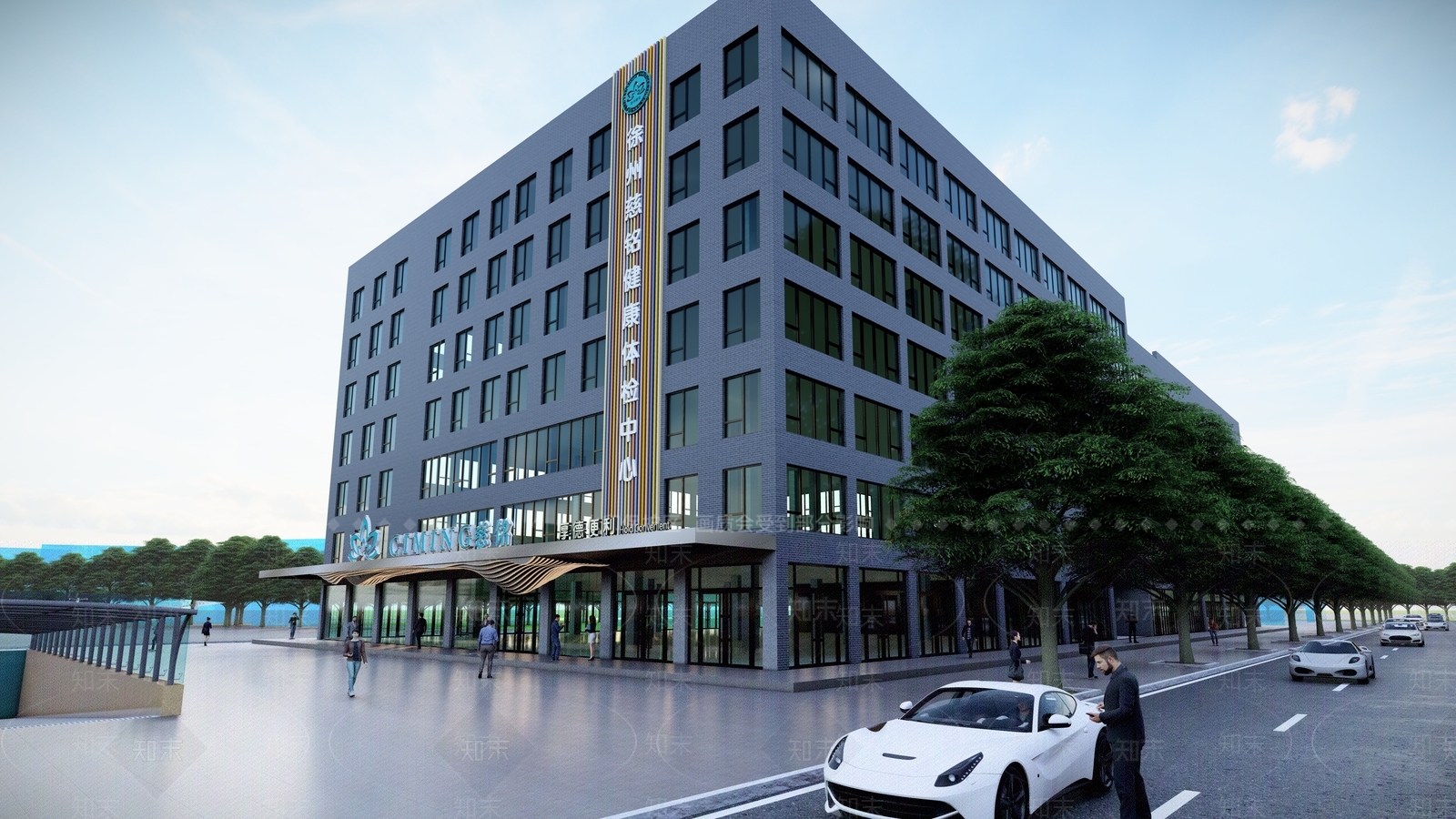 现代医疗建筑SU模型下载【ID:1122611653】