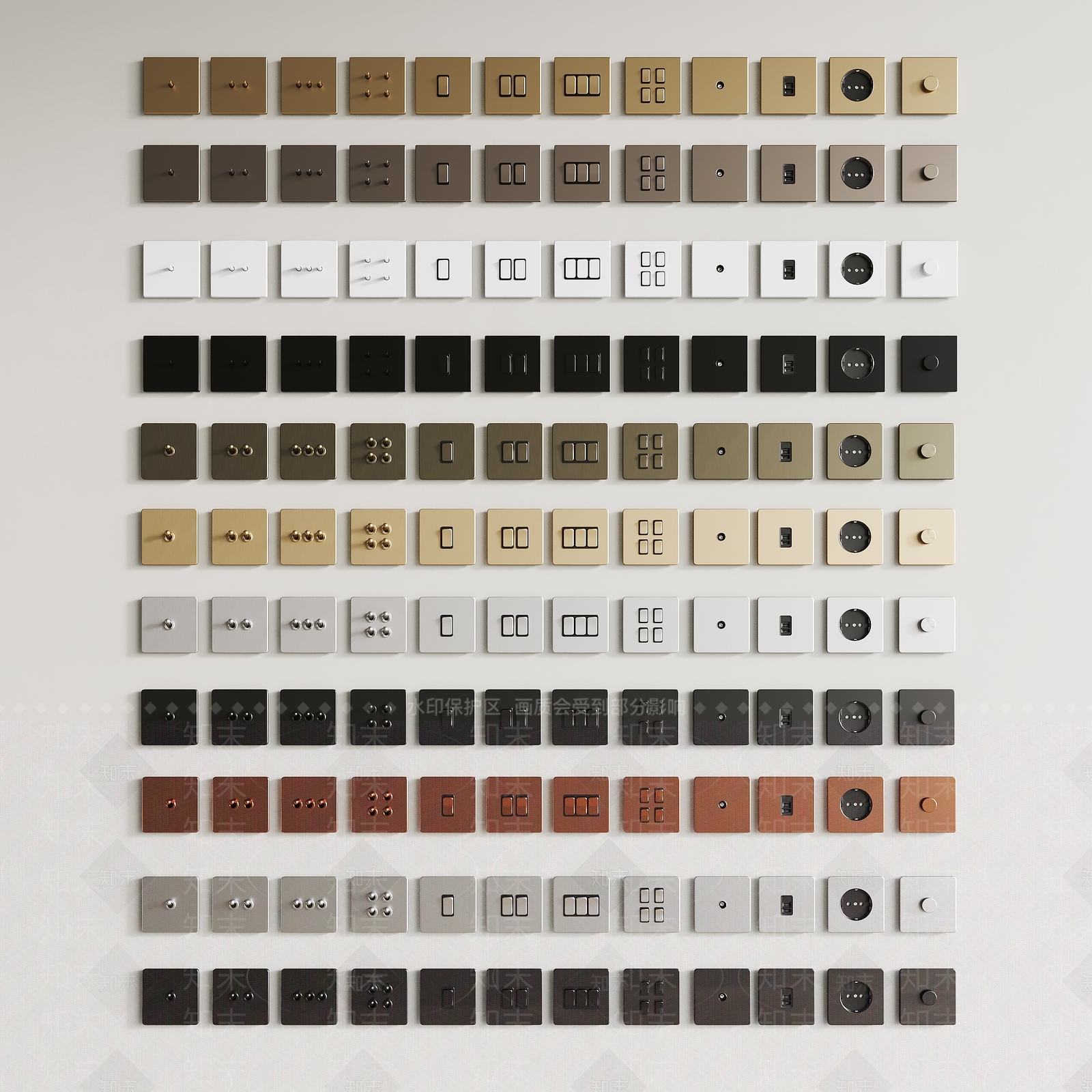 开关面板3D模型下载【ID:1122613425】