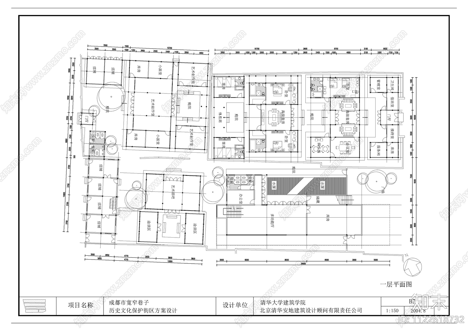 成都宽窄巷子历史文化保护街区cad施工图下载【ID:1122618732】