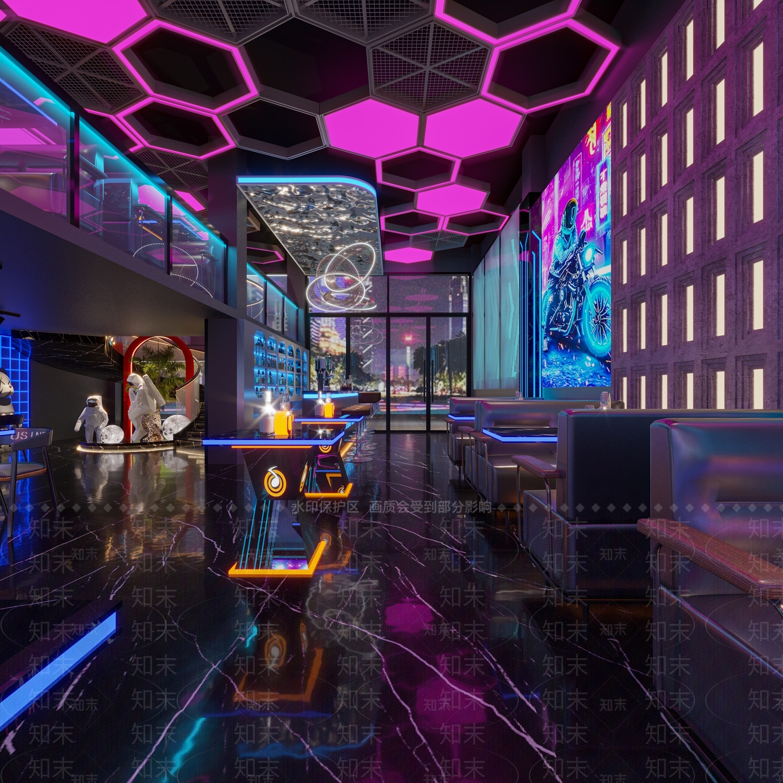 现代酒吧=3D模型下载【ID:1122648160】